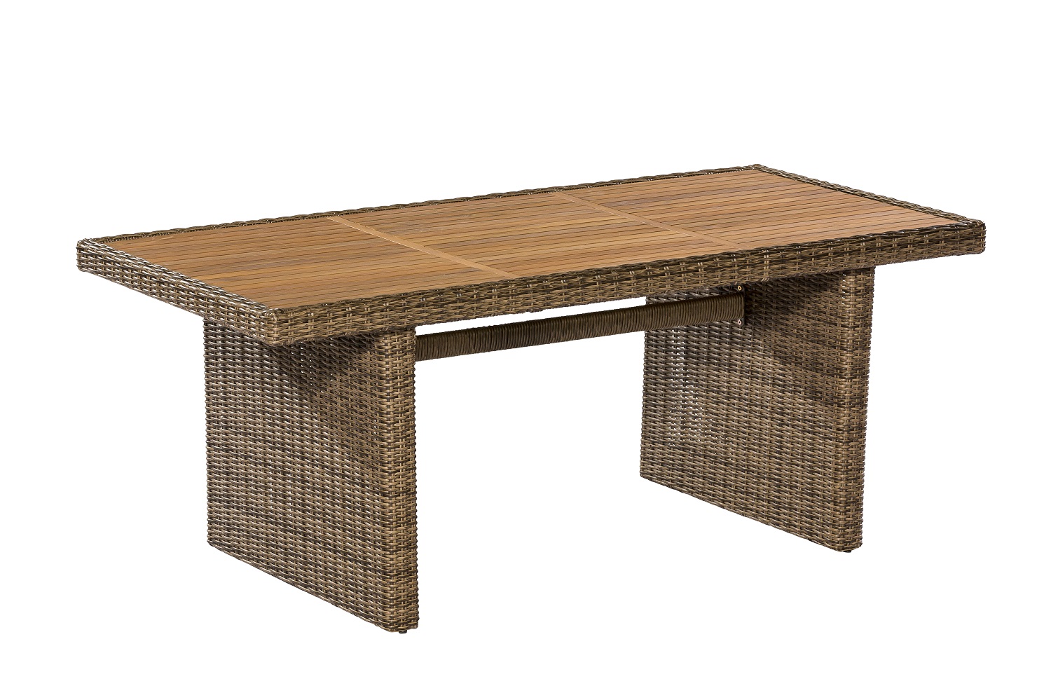 Toskana Gartenmöbel Set 7tlg., Geflechttisch, natur