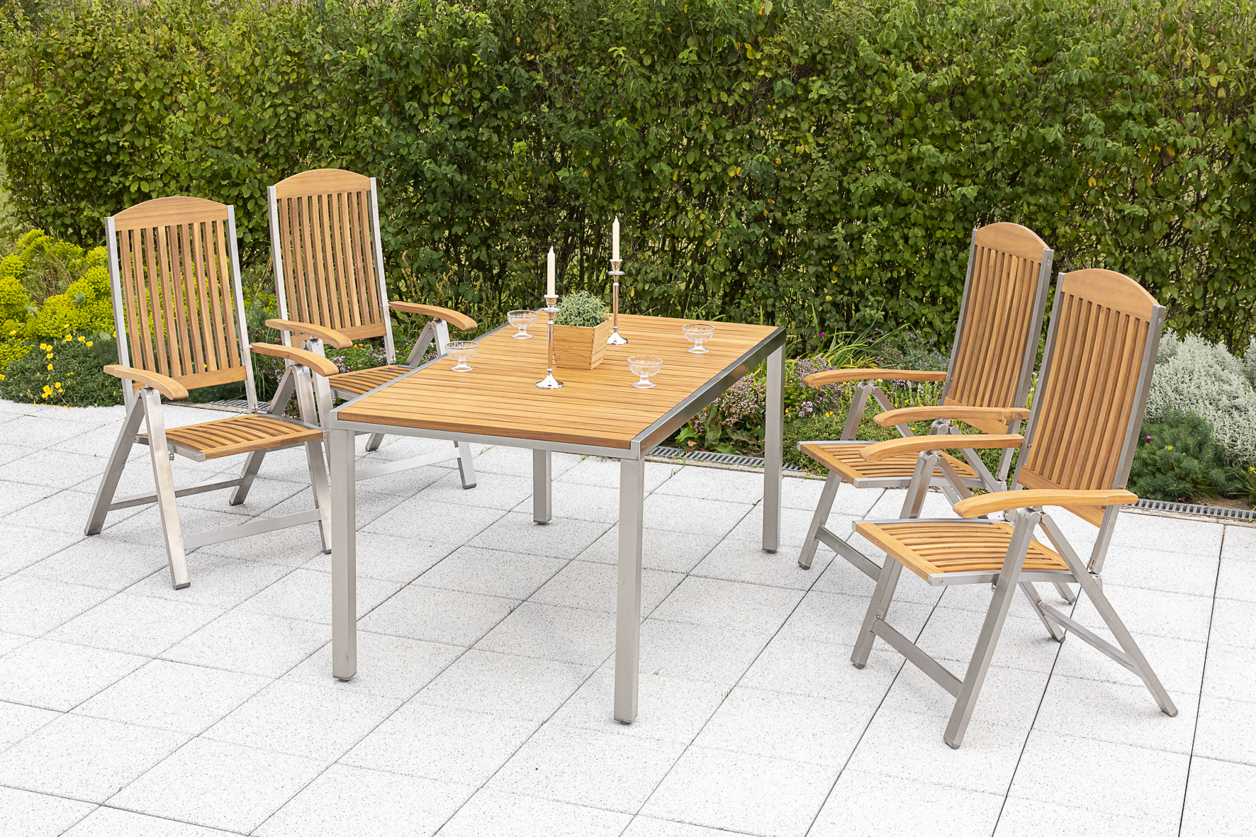 50240-011-1 Keros Set 5tlg., Klappsessel & 150 x 90 cm