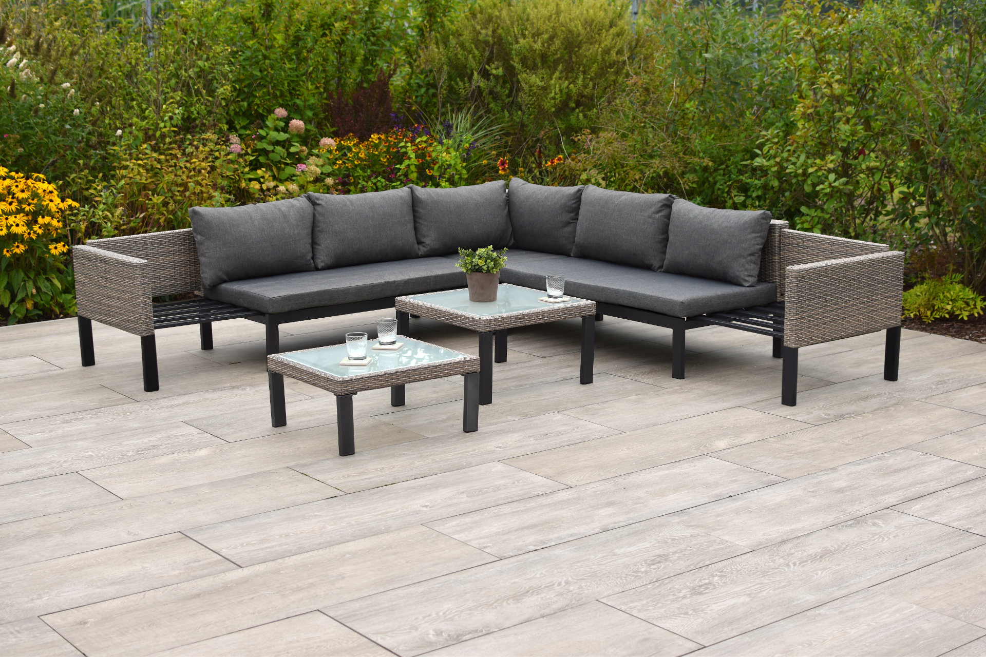 Prato Lounge Set, ausziehbare Sitzfläche