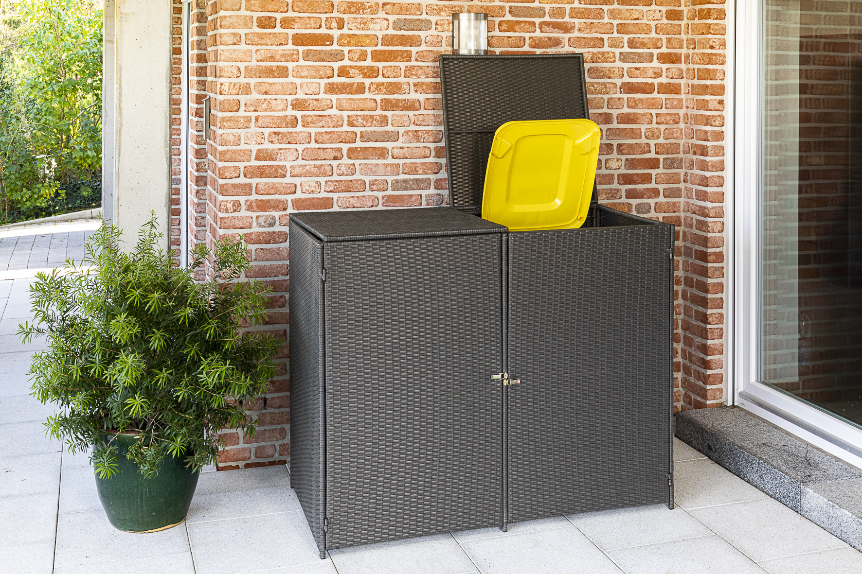 28949-209-2 Mülltonnenabdeckung 2er, 80-120 Liter, grau