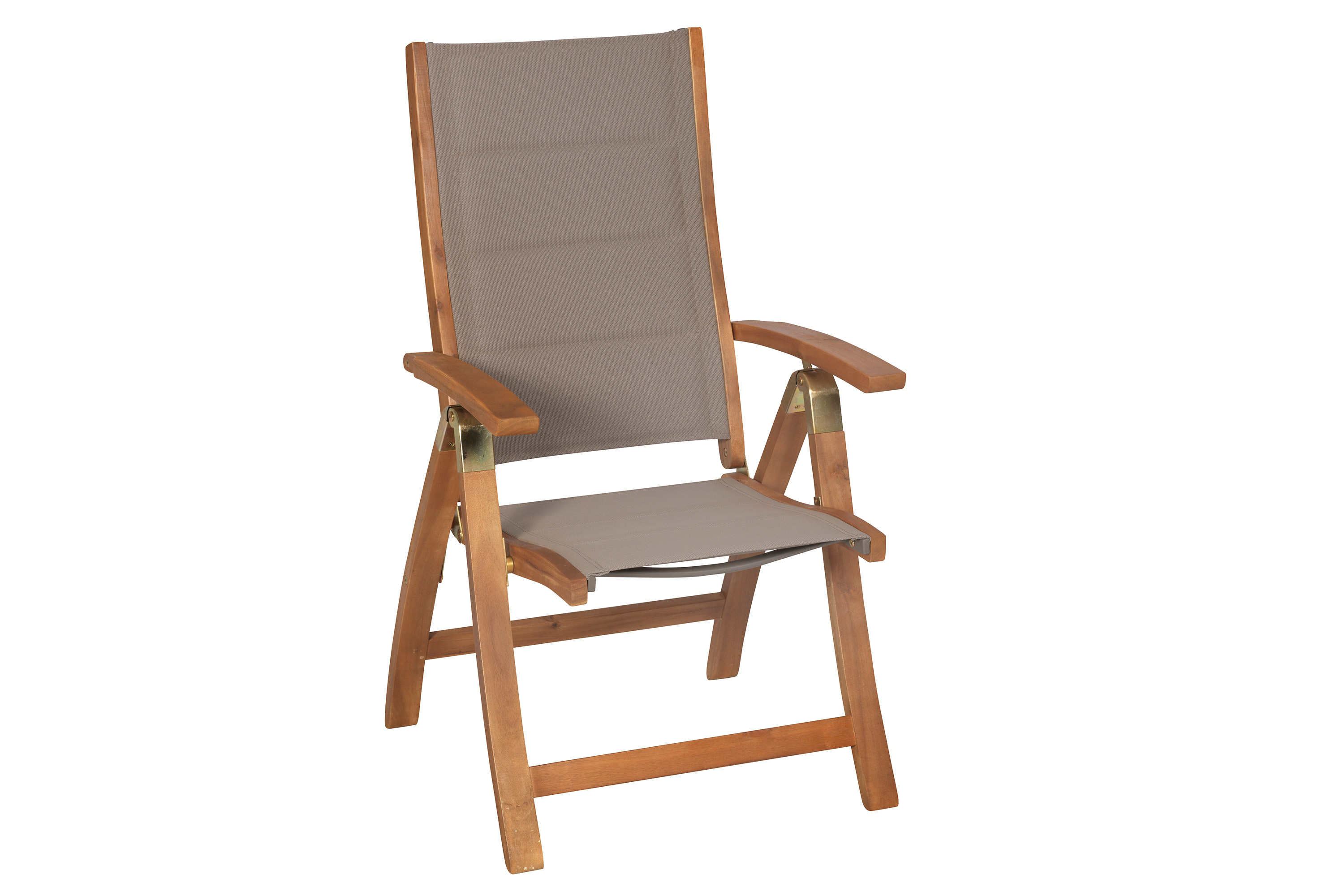 Acapulco Gartenmöbel Set, 4 Klappsessel, Tisch 185 x 90 cm, Akazie/Textil