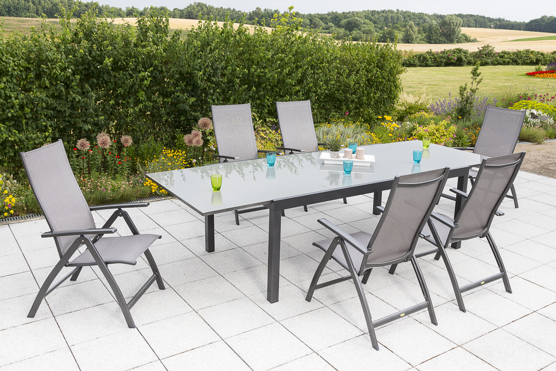 50289-217-1 Vicenza Set 7tlg., Semi Ausziehtisch
