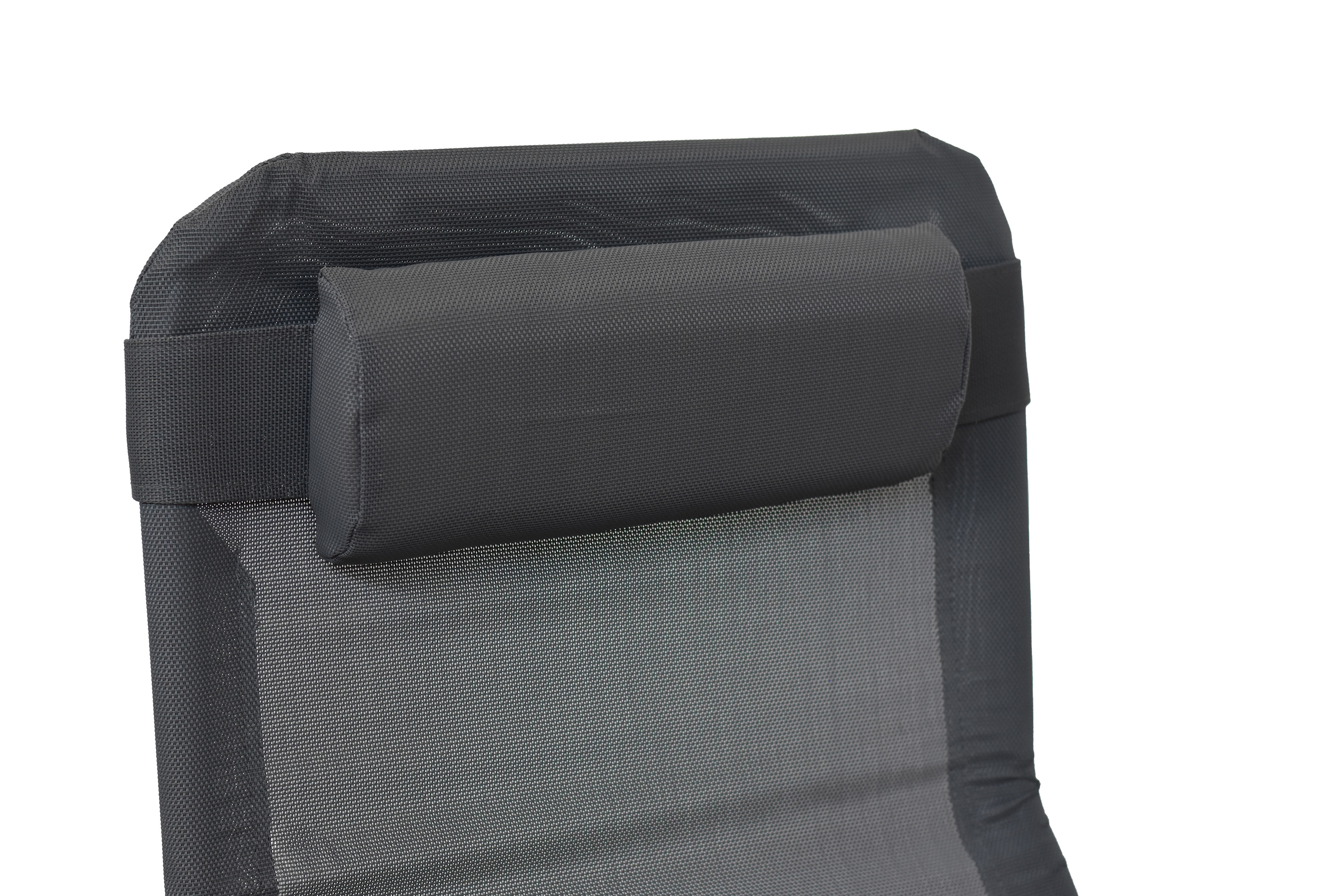 Wellnessliege XXL mit Kopfkissen, graphit/grau,Stahl/Textil Wellnessliege XXL mit Kopfkissen, graphit/grau,Stahl/Textil