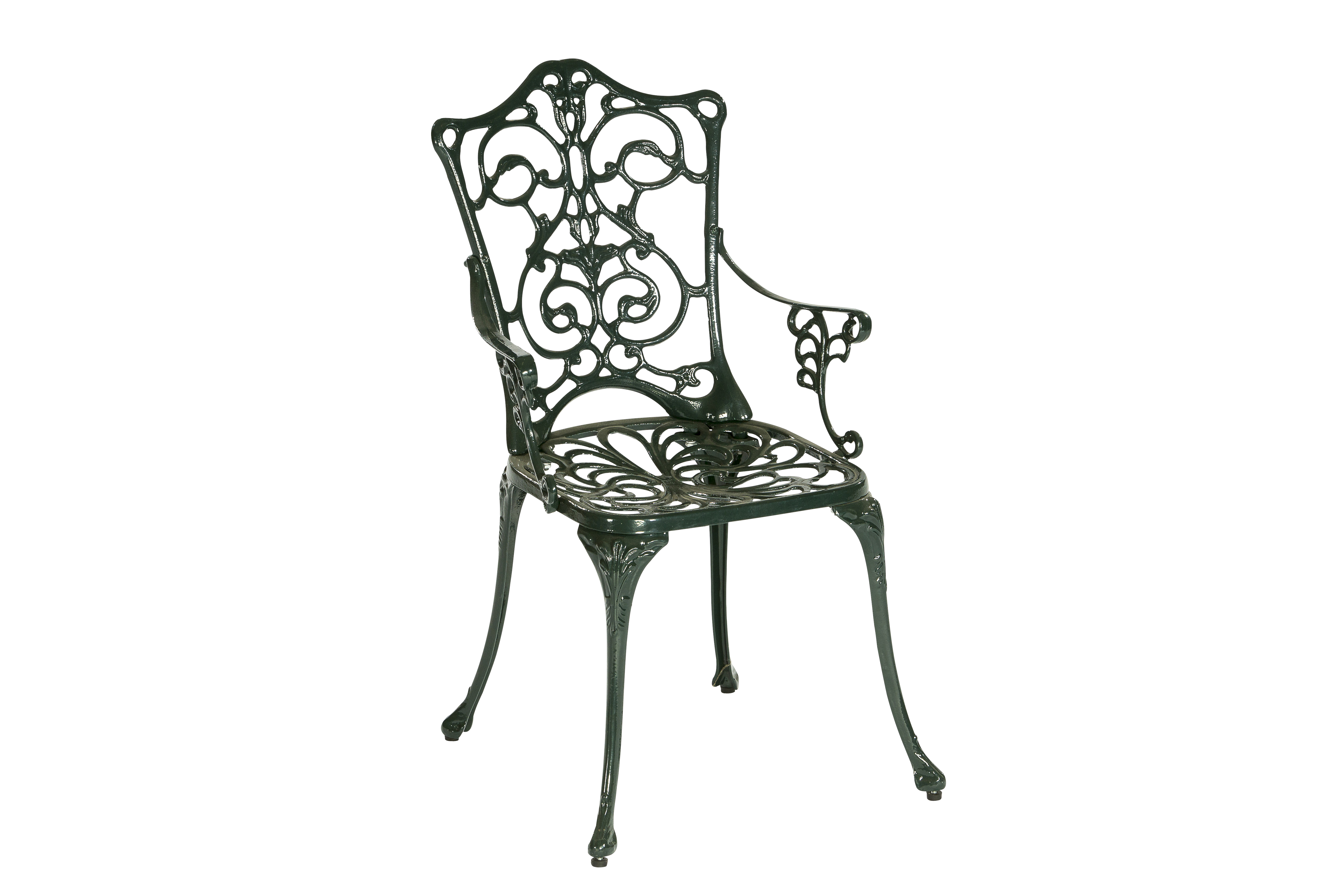 Lugano Gartenmöbel Set 3tlg., Aluminiumguss, grün