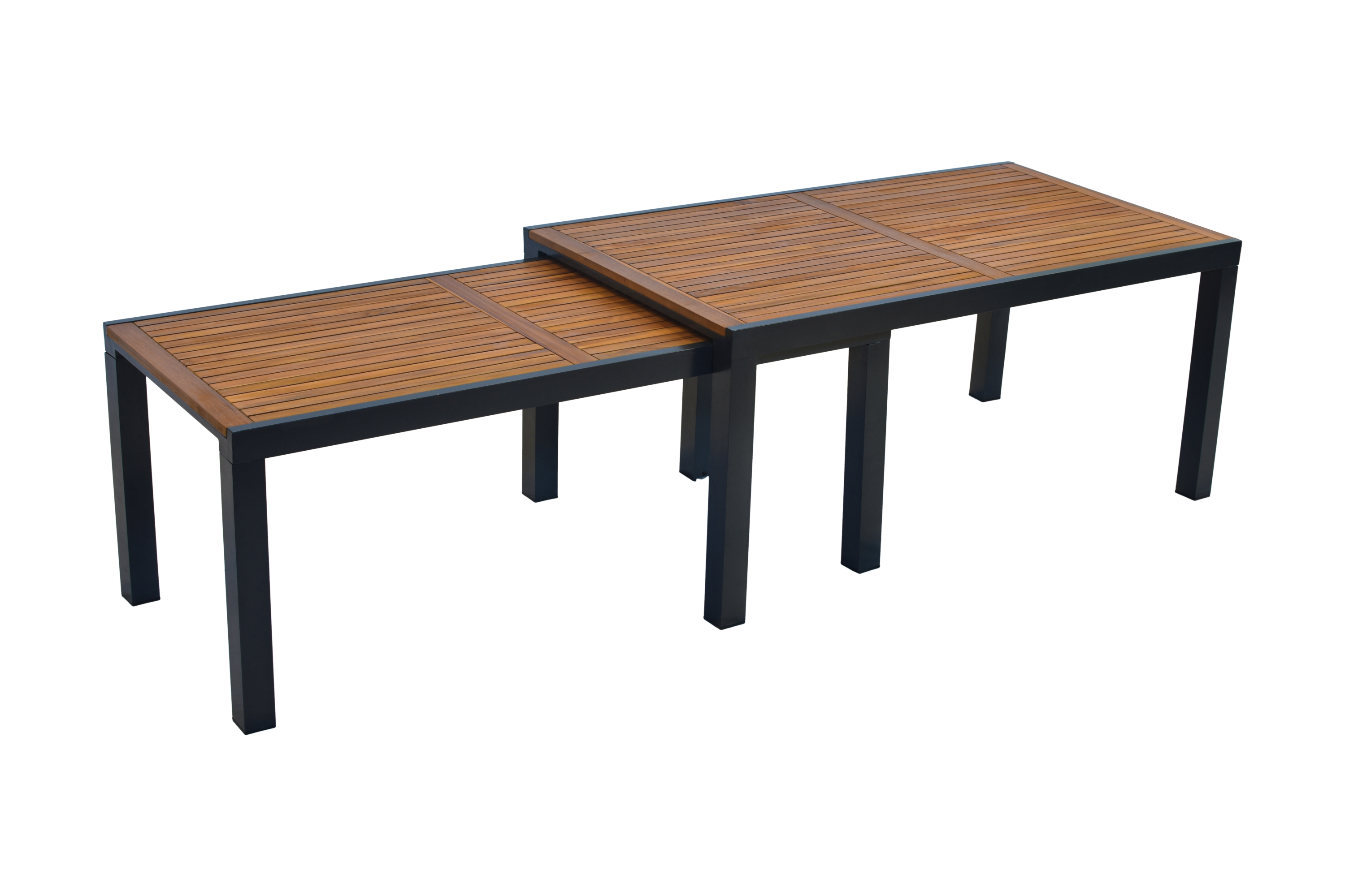 50795-217-5 Tilos Gartenmöbel Set 21tlg., 10 Stapelsessel, 10 Auflagen, Flex Ausziehtisch