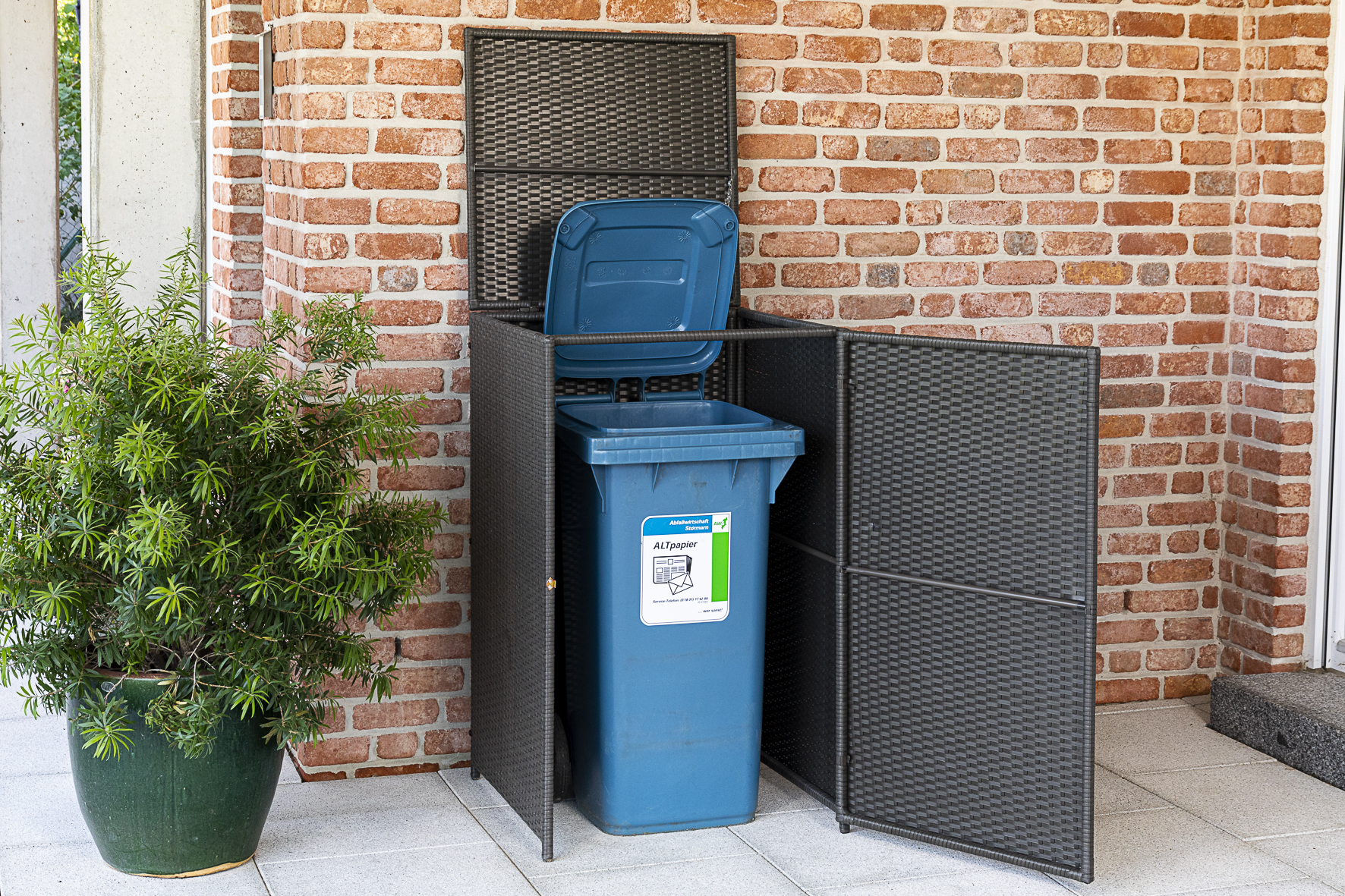 Mülltonnenabdeckung 240 Liter, grau