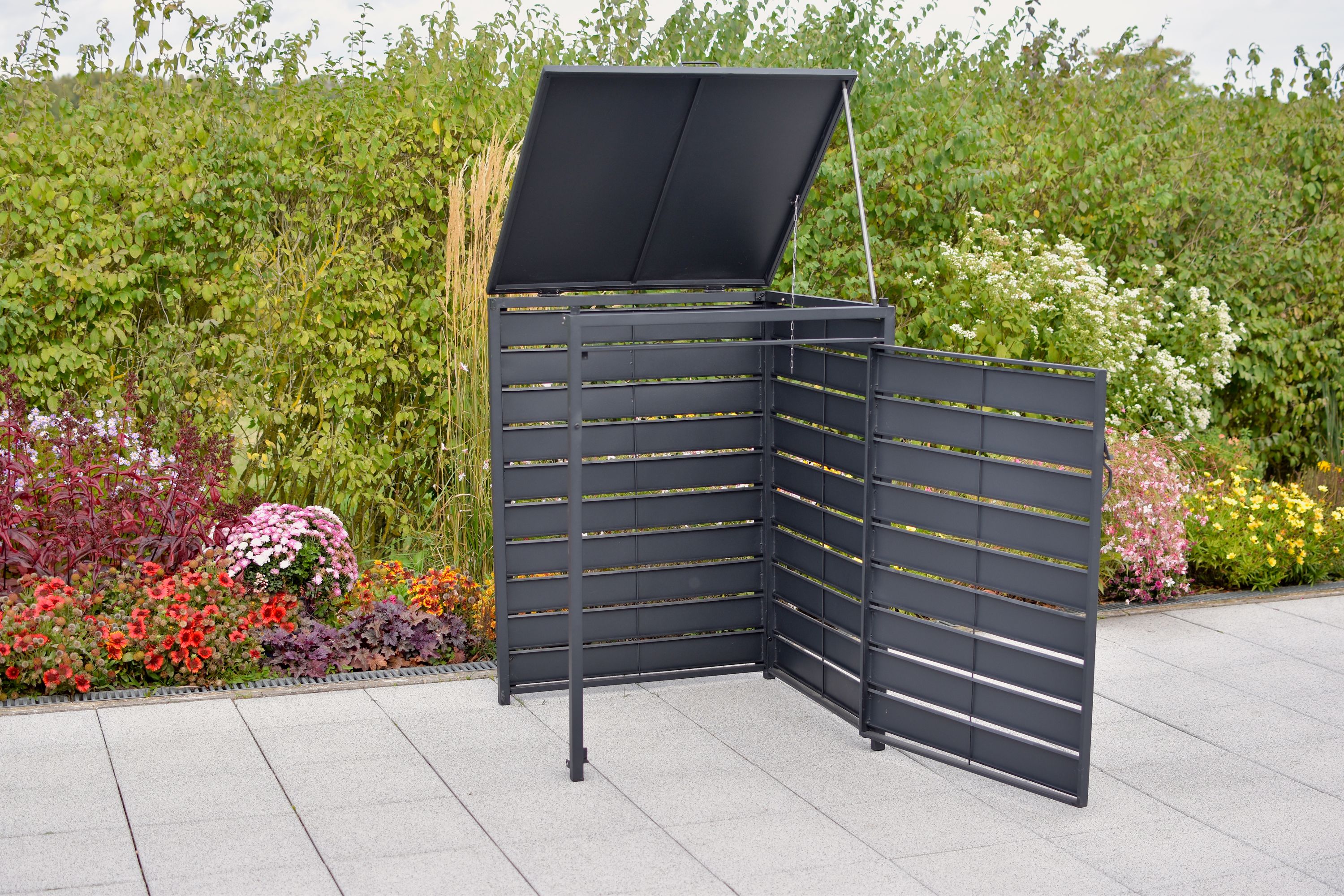 Mulltonnenabdeckung-Anbau-gross-29144-209-MX-HD-3 Mülltonnenabdeckung Erweiterung, 240 Litern, Aluminium/Stahl