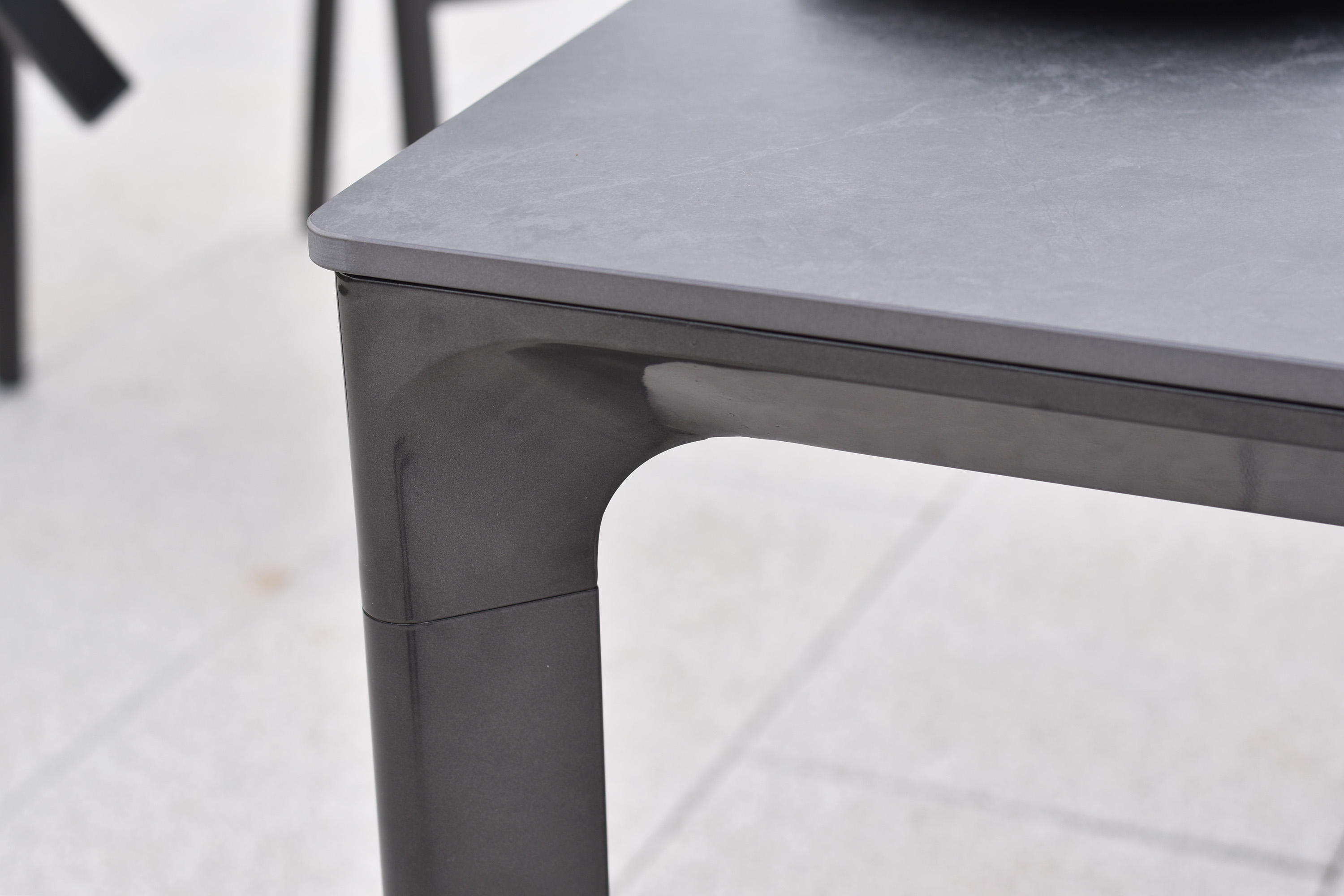 Paliano Gartenmöbel Set 5tlg., 4 Stapelsessel, Tisch 160 x 90 cm