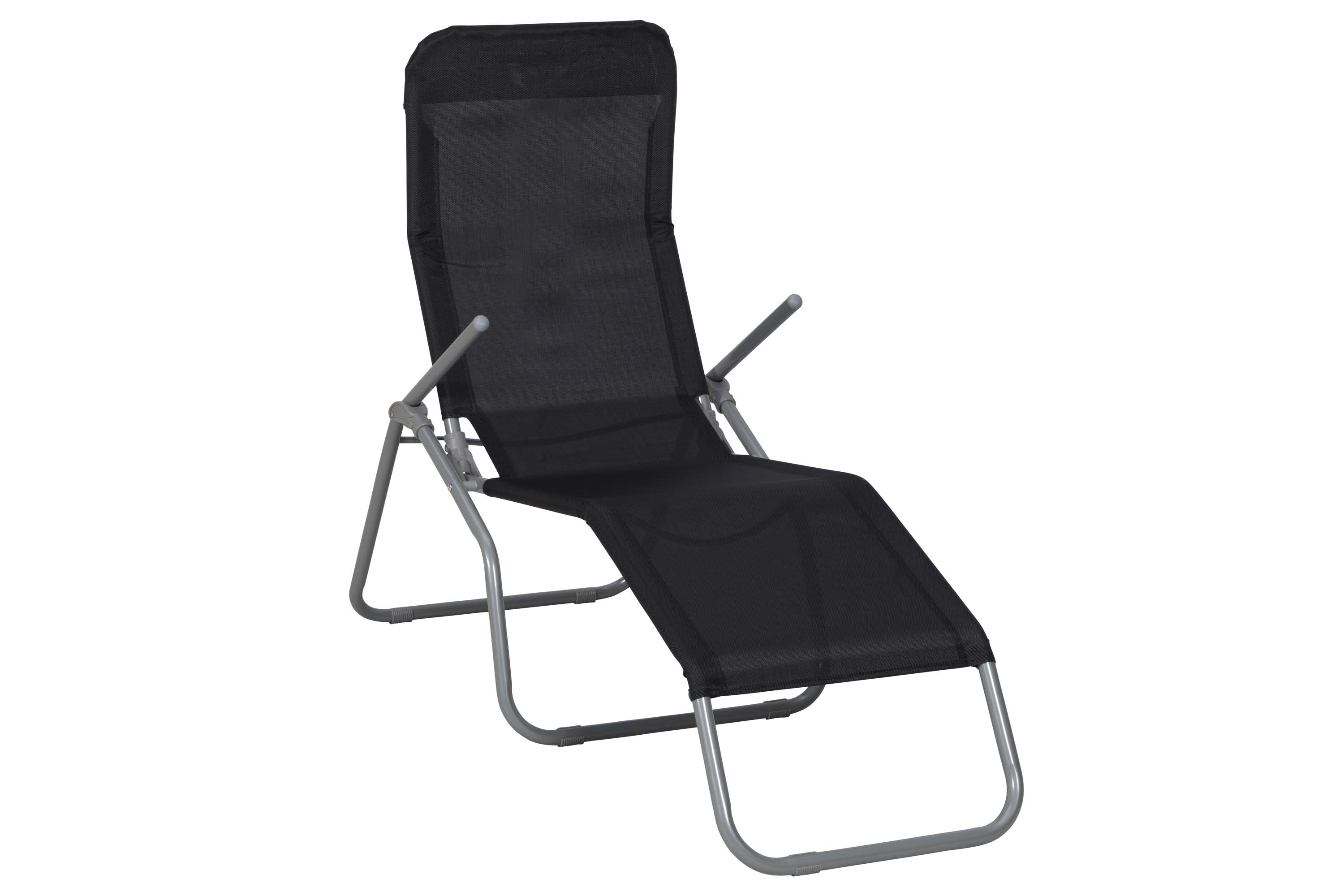 Wellnessliegen XXL Set 2tlg., 2 Gartenliegen, schwarz, Stahl/Textil