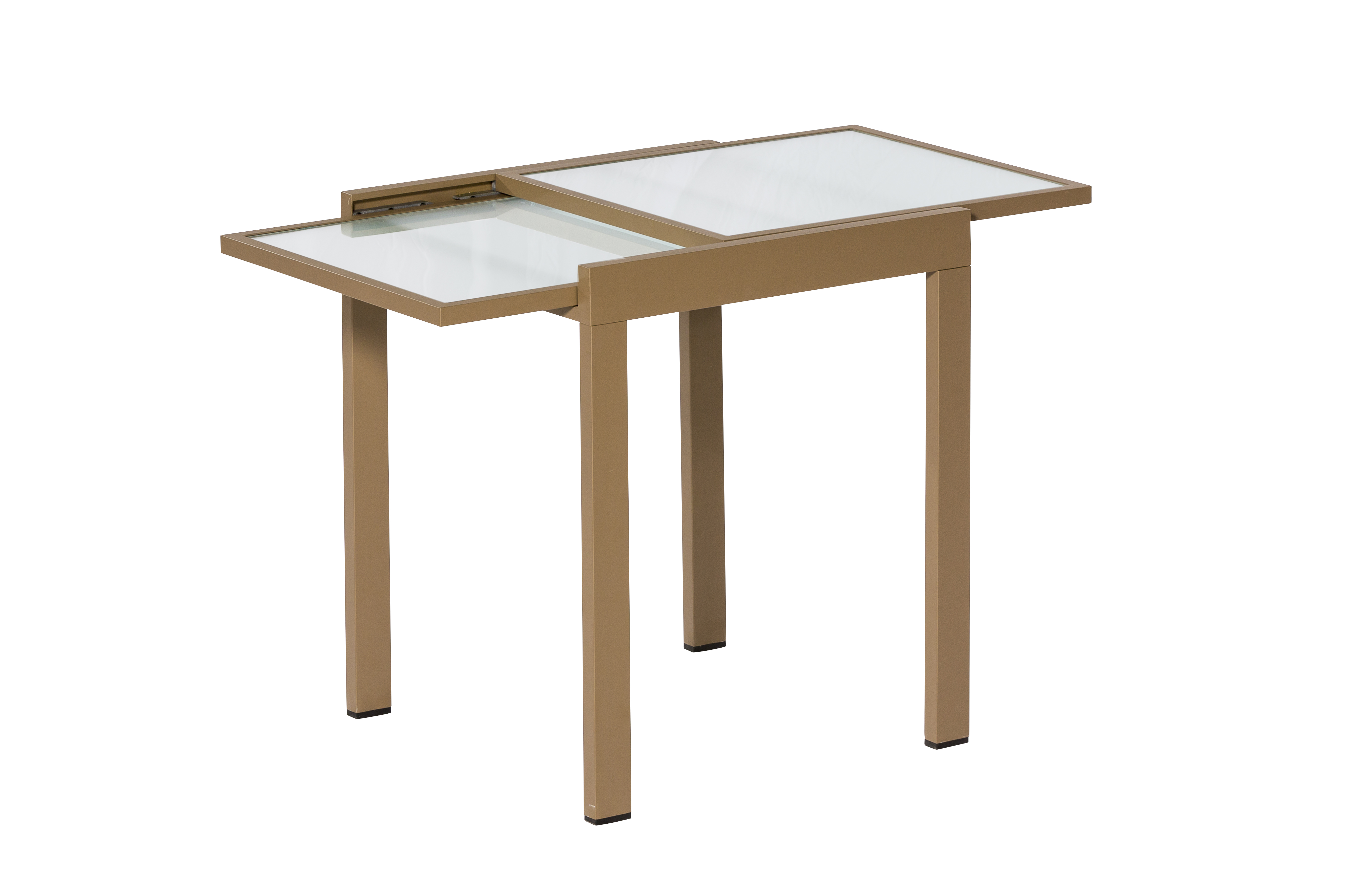 Balkonausziehtisch, 65 (130) x 65 cm, sand/matt