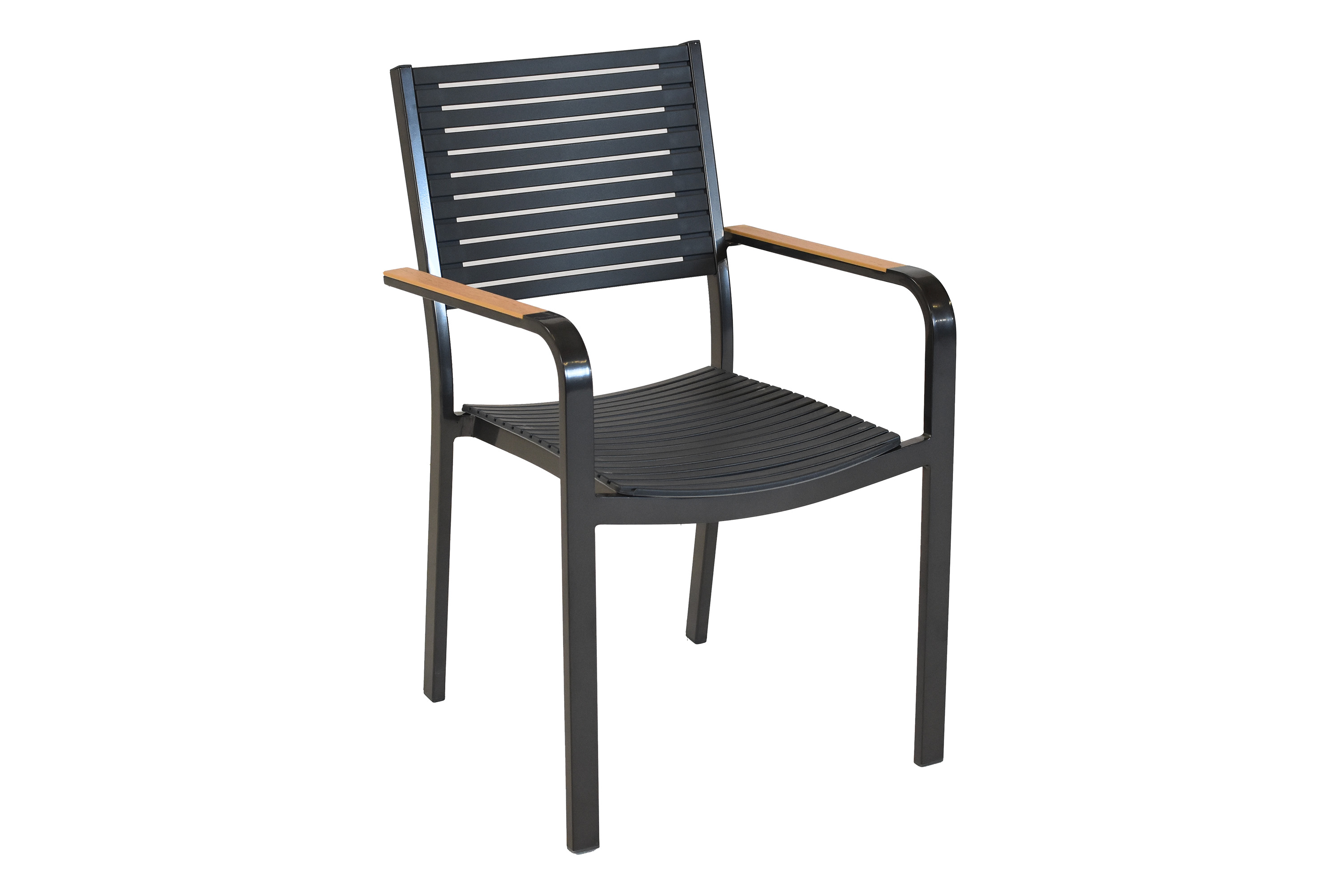 Paliano Gartenmöbel Set 7tlg., 6 Stapelsessel, Tisch 160 x 90 cm