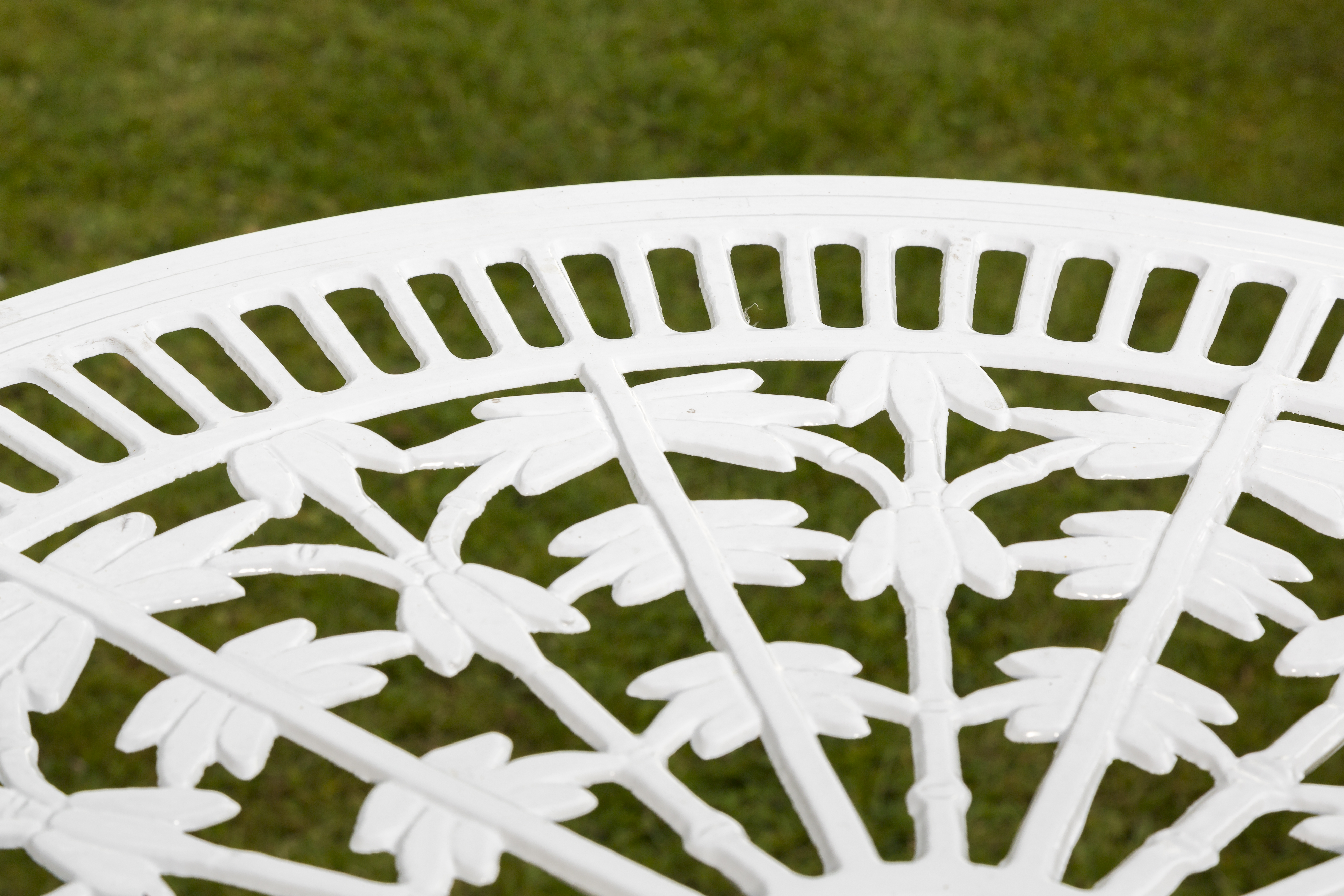 Lugano Gartenmöbel Set 3tlg., Aluminiumguss, weiß