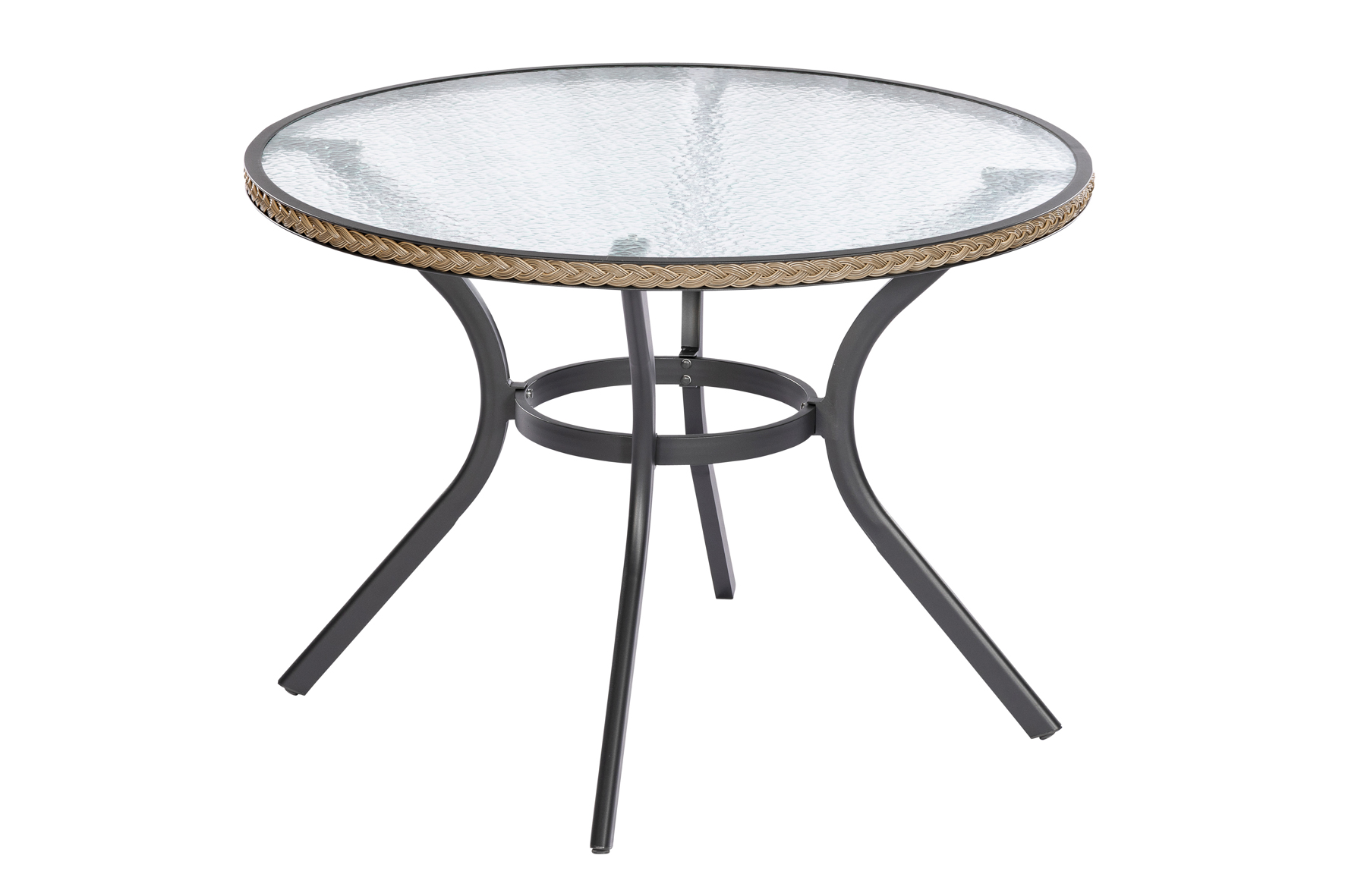 Roma Gartenmöbel Set 5tlg., Ø100 cm, natur