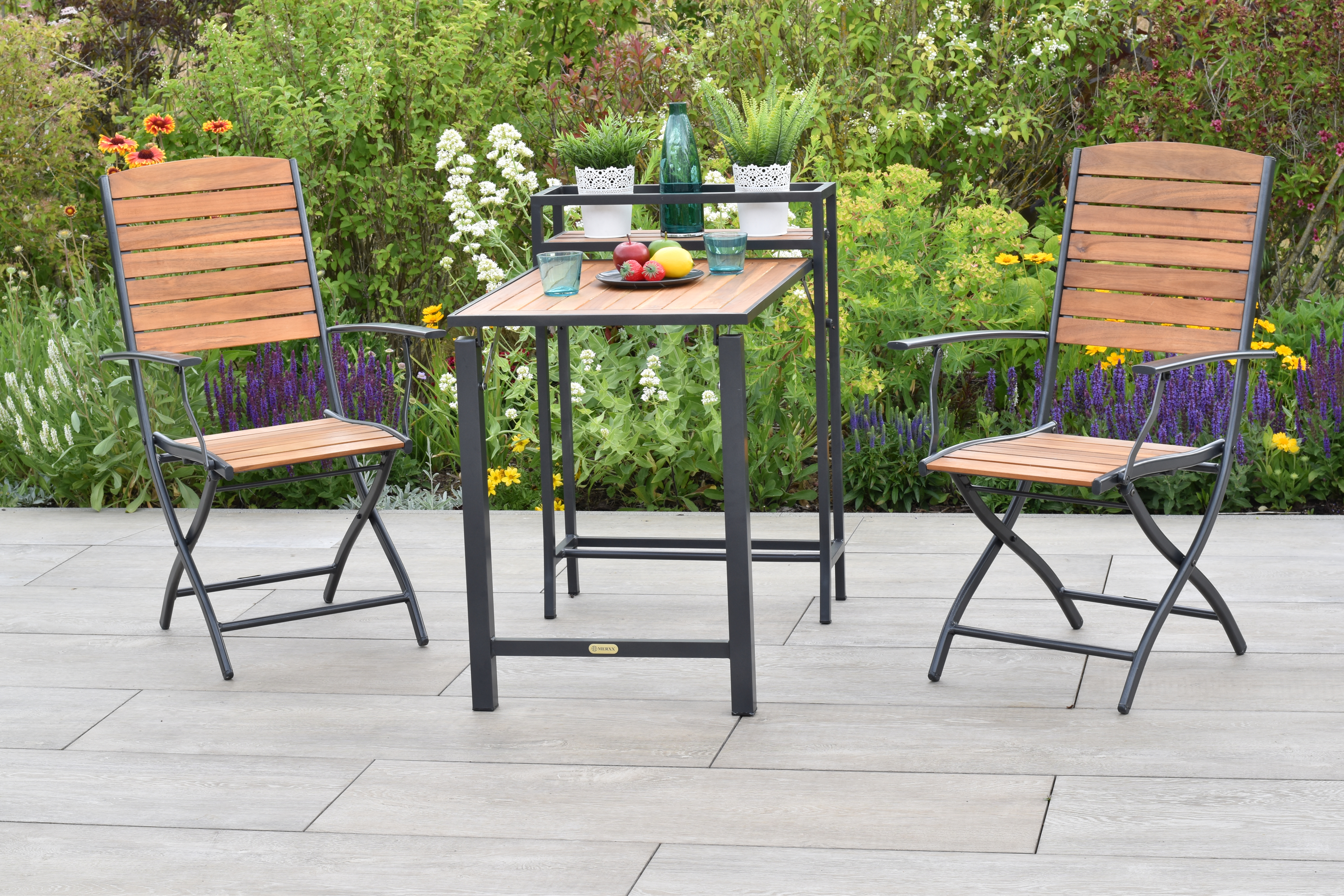 Santorin Set 3tlg., Balkonklapptisch