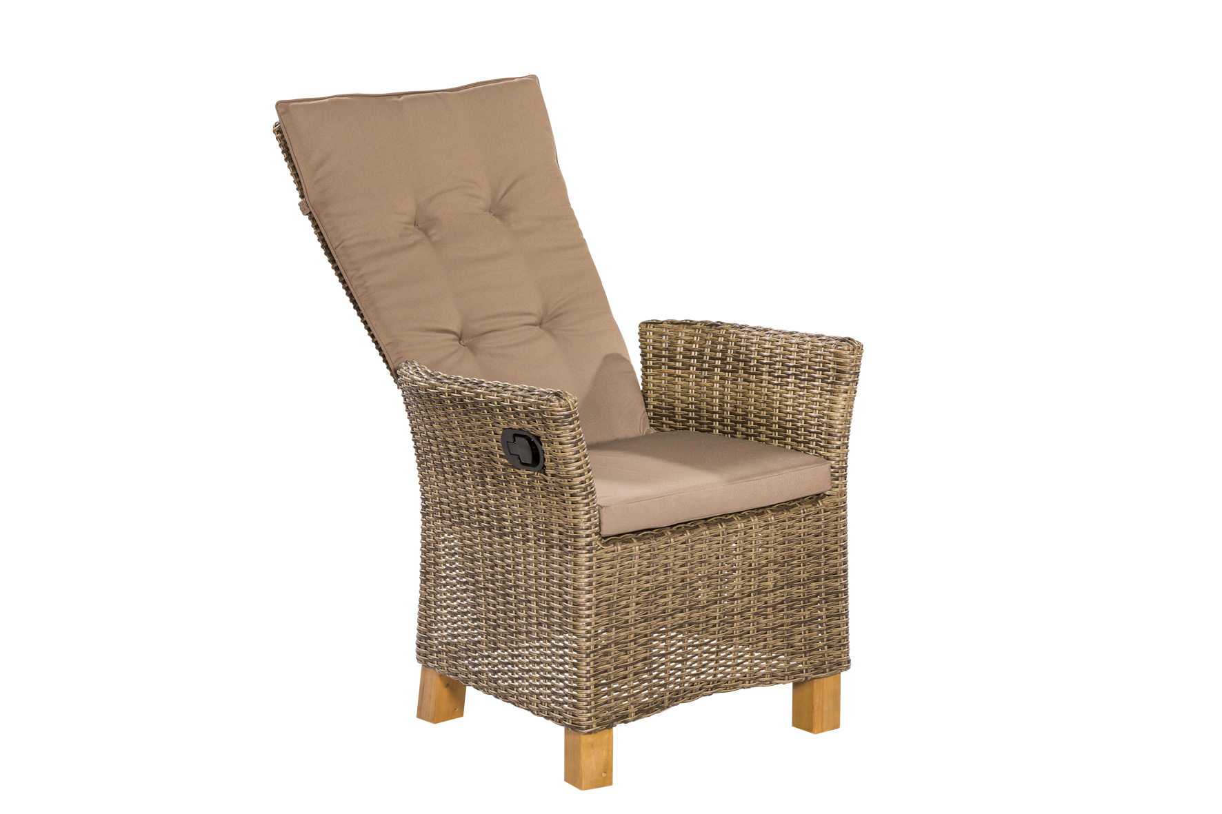 Toskana Gartenmöbel Set 9tlg., Gasdruck, Doppelausziehtisch, natur