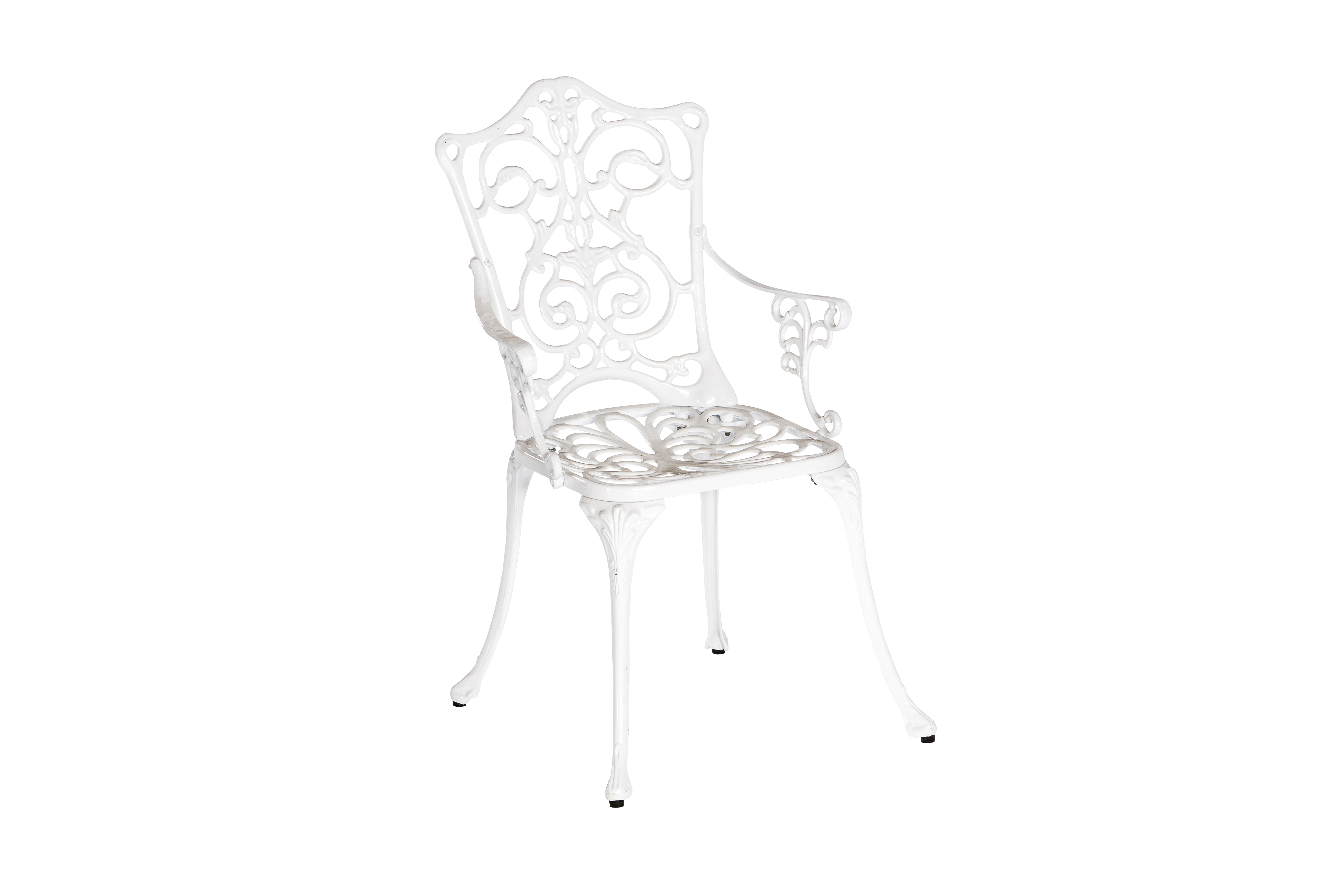 Lugano Gartenmöbel Set 5tlg., Aluminiumguss, weiß