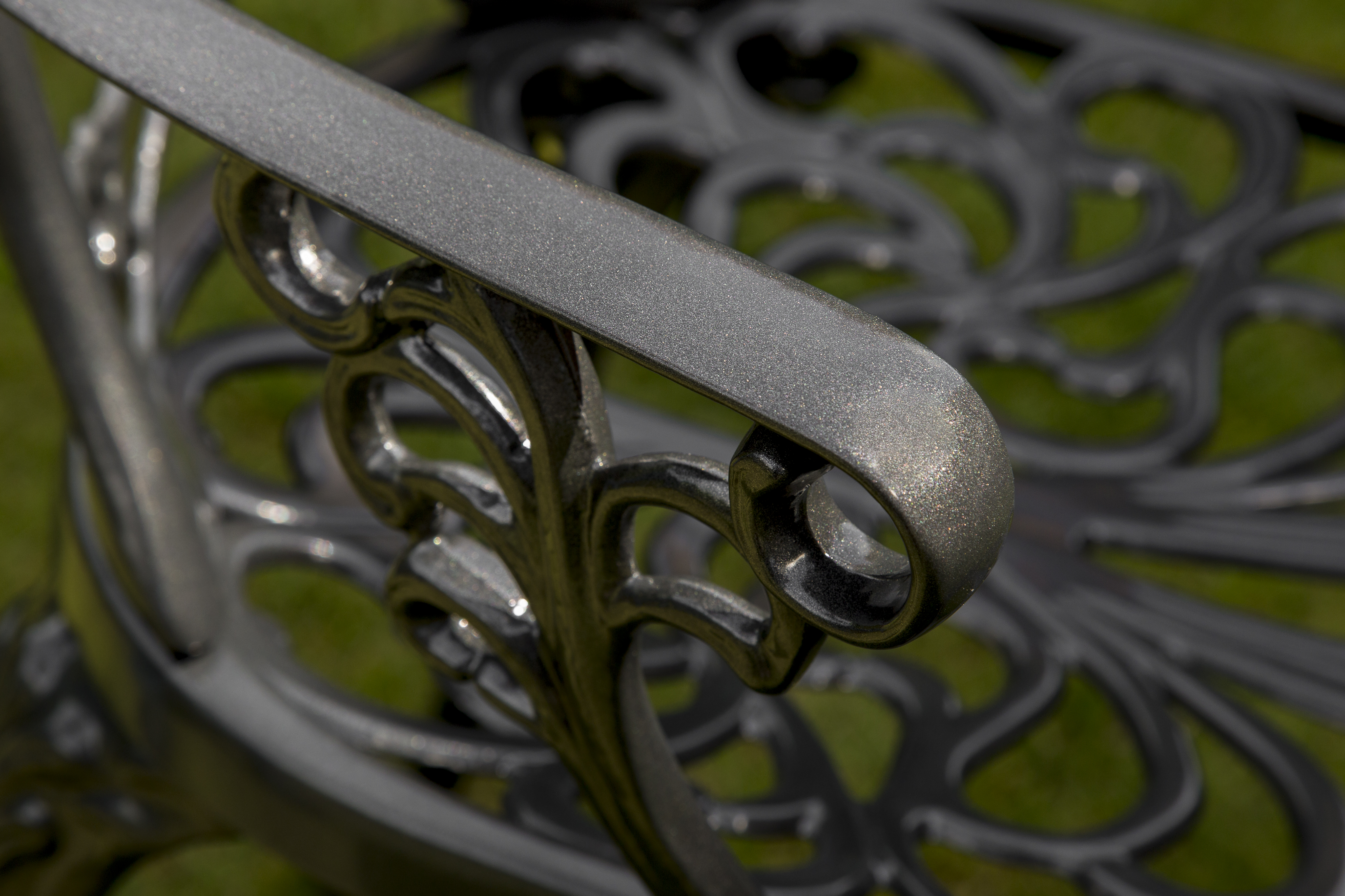 Lugano Gartenmöbel Set 5tlg., Aluminiumguss, graphit