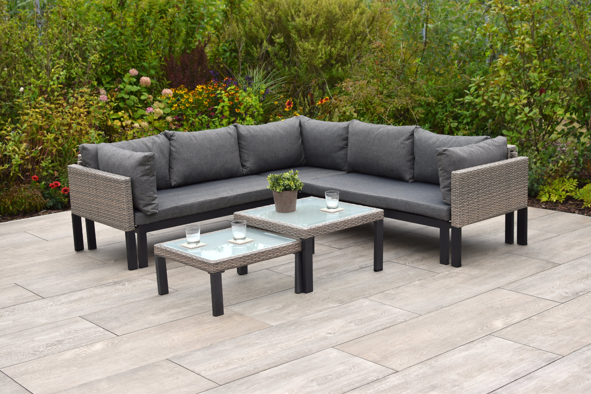 Prato Lounge Set, ausziehbare Sitzfläche