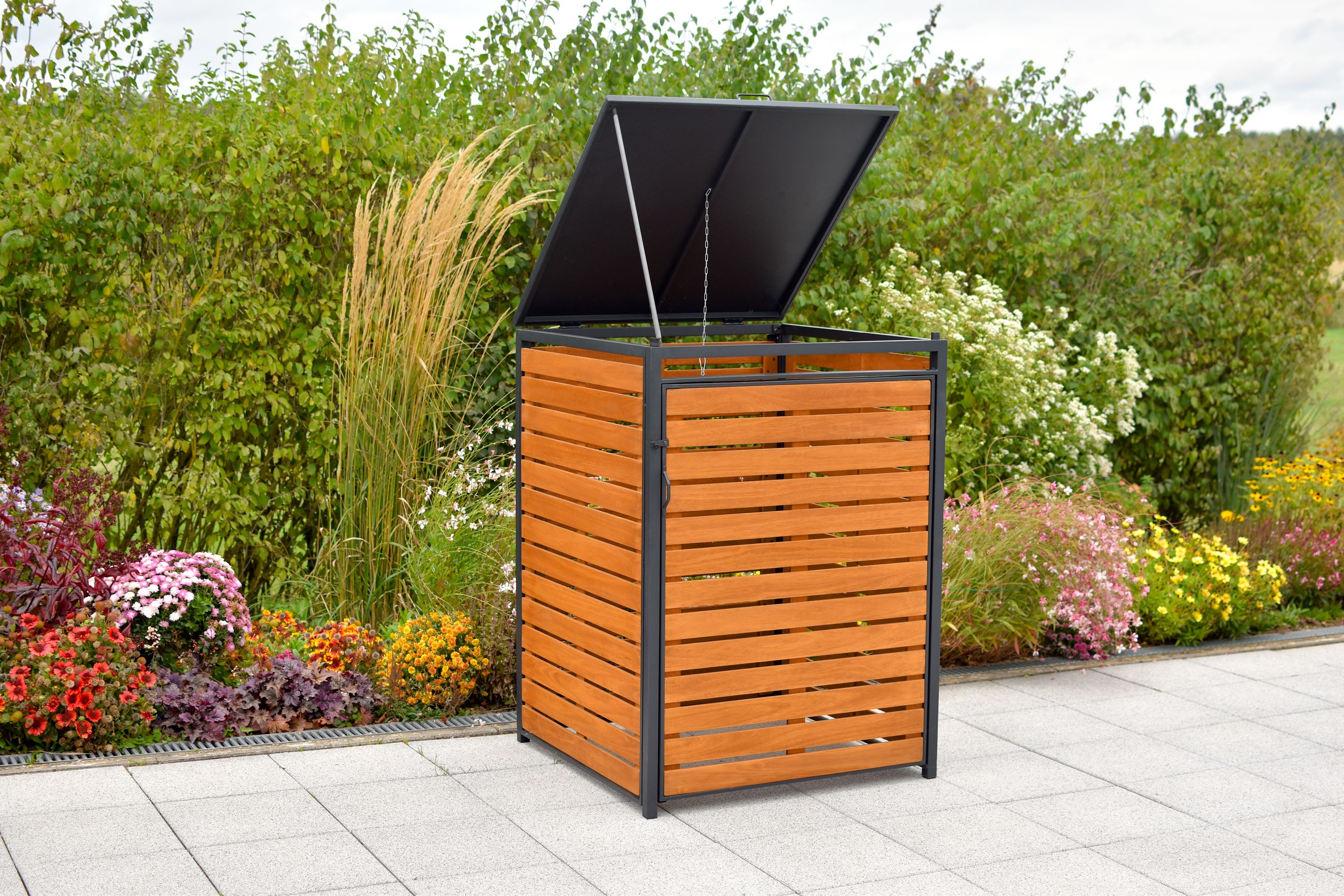 Mulltonnenabdeckung-Basis-gross-29133-011-MX-HD-4dotjKswfhOrC3 Mülltonnenabdeckung Basis, 80-120 Litern, Aluminium/Eukalyptus