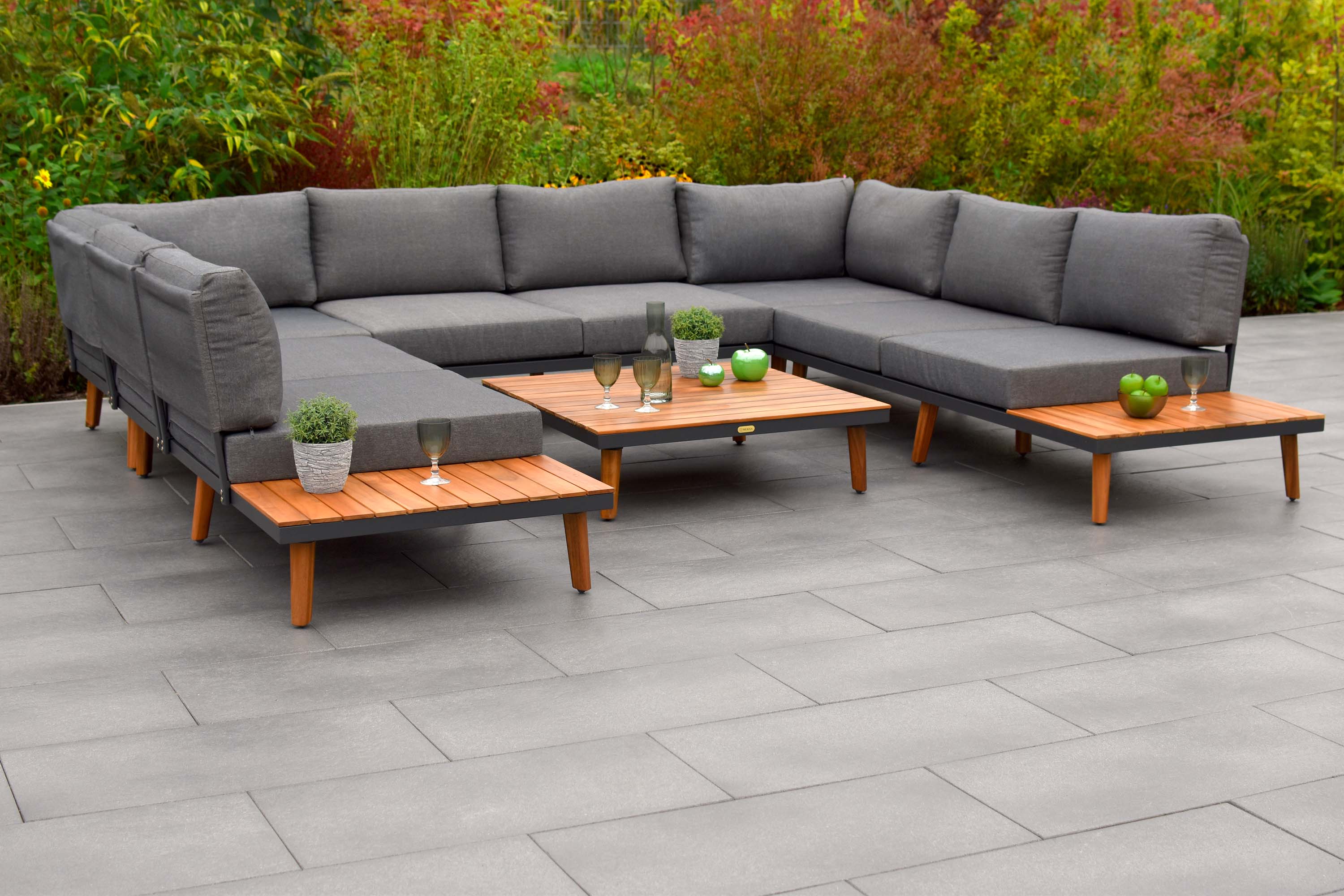 Akropolis Gartenlounge Set, Aluminium/Akazie Akropolis Gartenlounge Set, Aluminium/Akazie