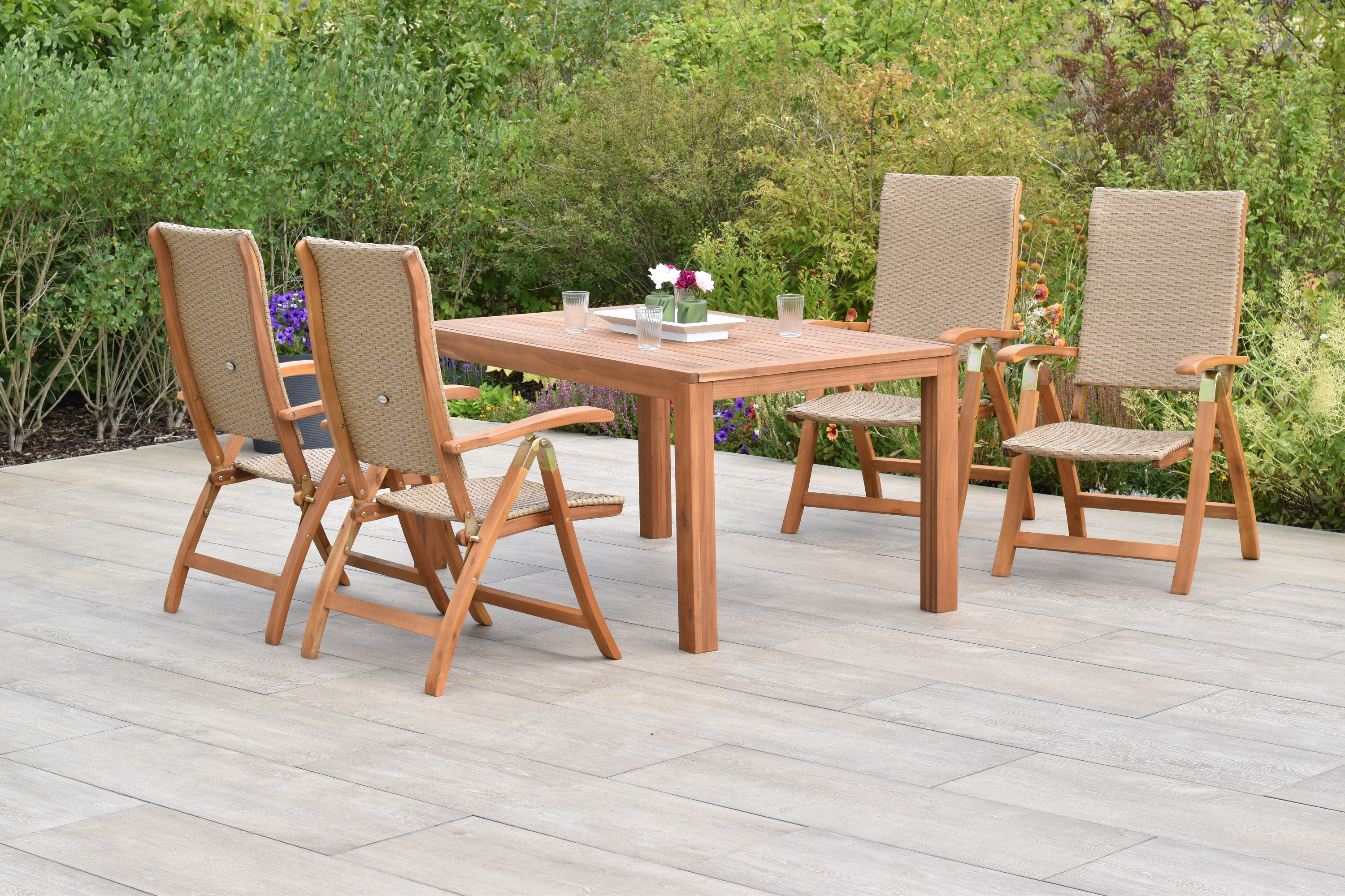 50781-264-1GPEEFxkKPcm8B Capri Set 5tlg., Ausziehtisch modern