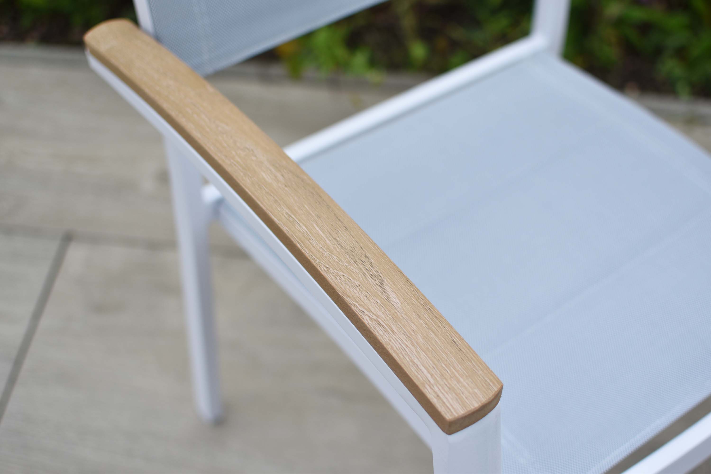 Pisa Gartensessel, stapelbar, 2er Set, weiß