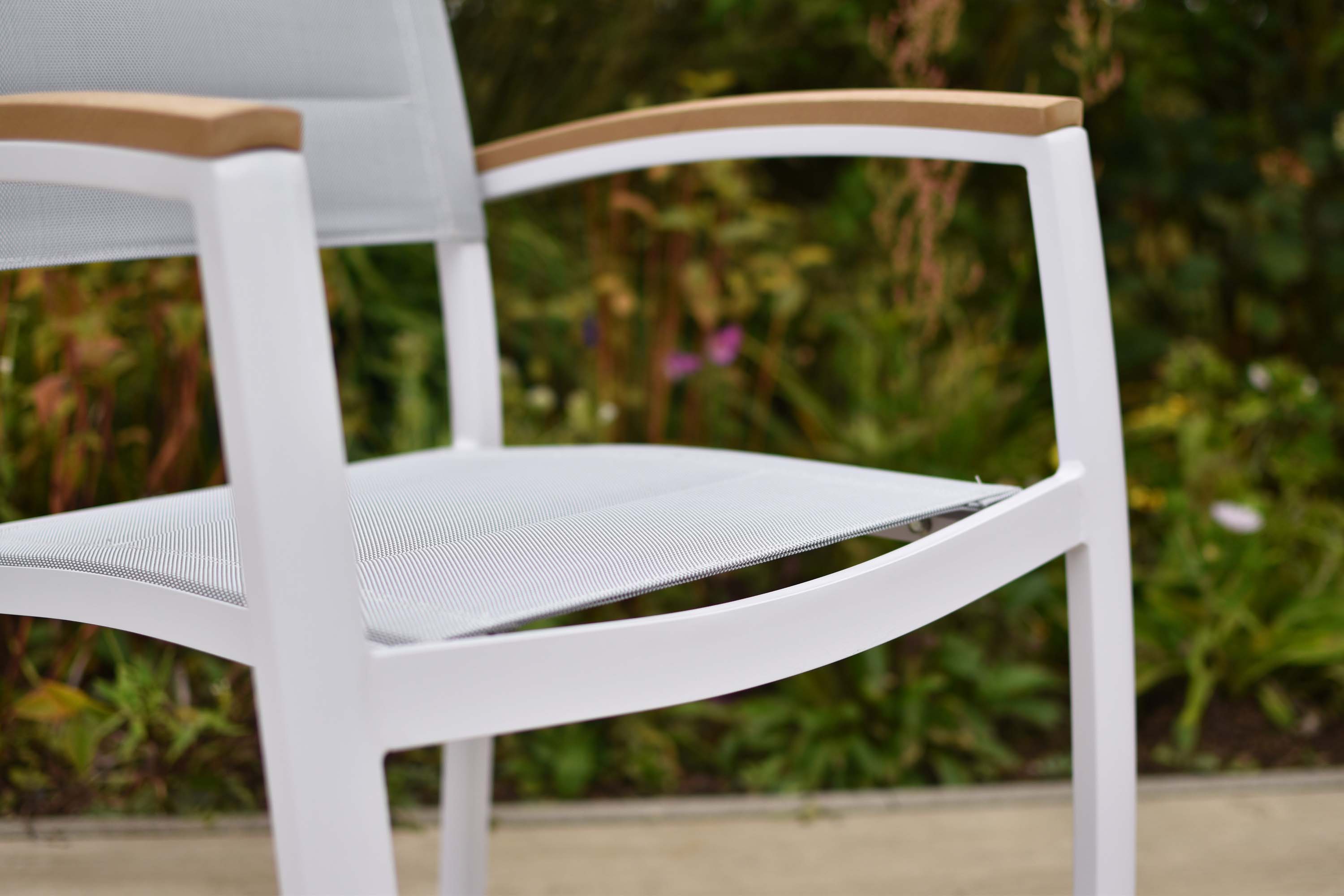 Pisa Gartensessel, stapelbar, 2er Set, weiß