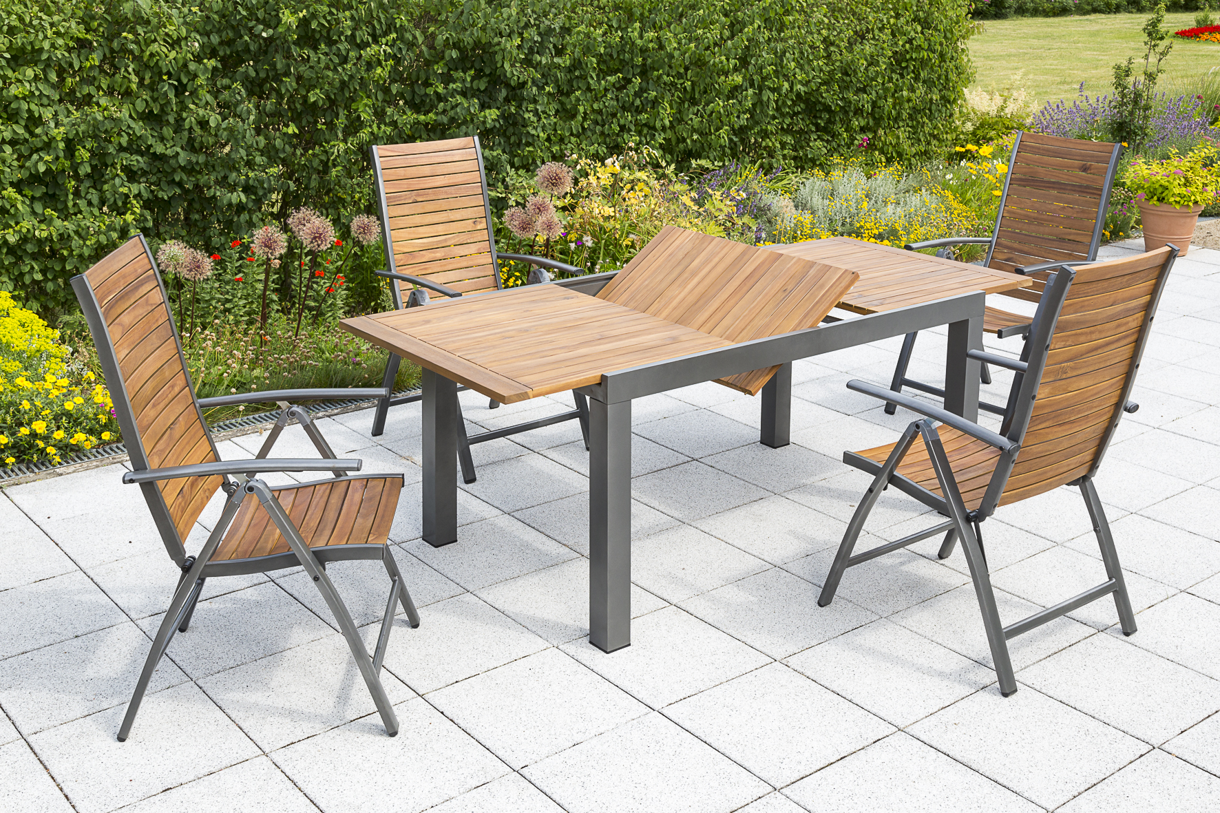 50224-209-2 Santorin Set 5tlg., Ausziehtisch