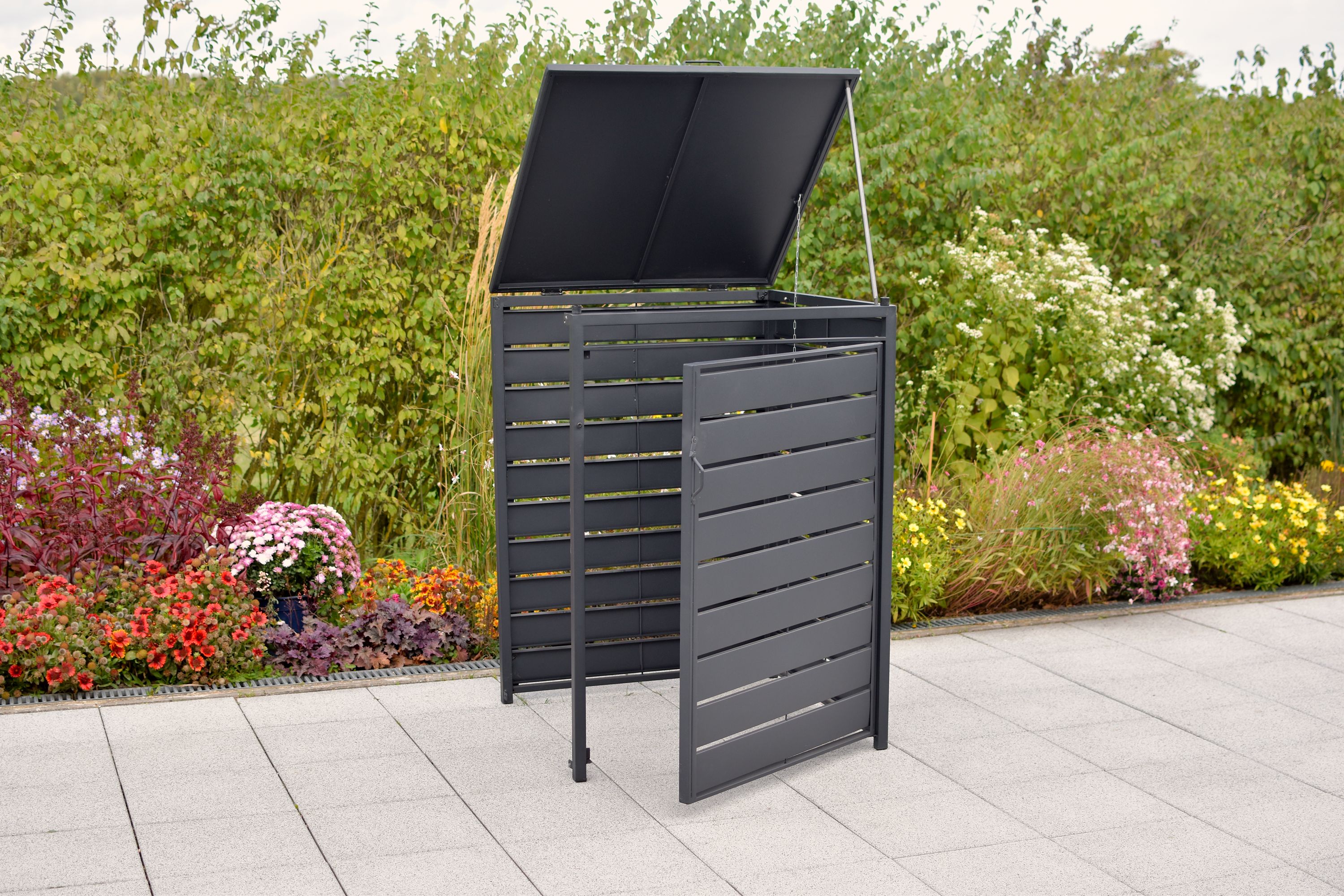 Mulltonnenabdeckung-Anbau-gross-29144-209-MX-HD-4 Mülltonnenabdeckung Erweiterung, 240 Litern, Aluminium/Stahl