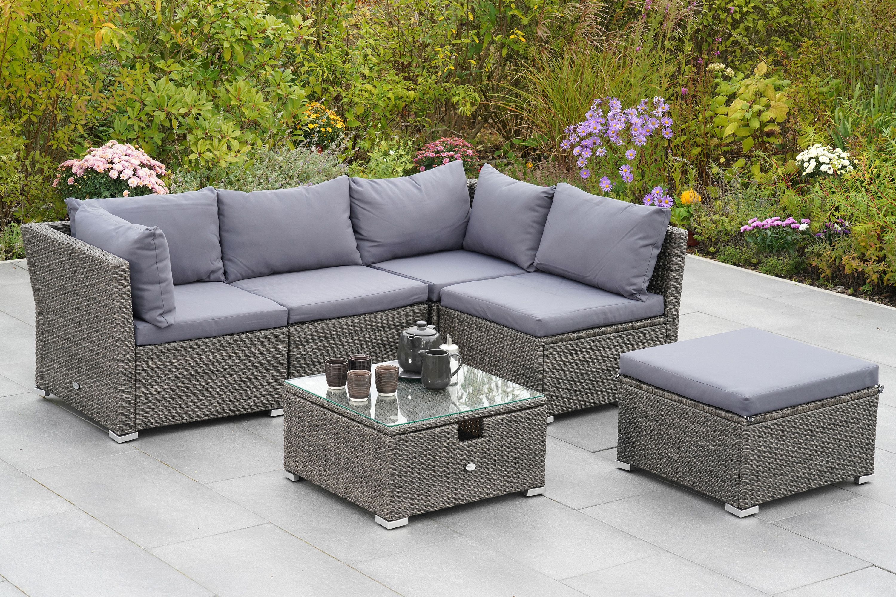 Malaga Lounge Set, diverse Aufstellmöglichkeiten