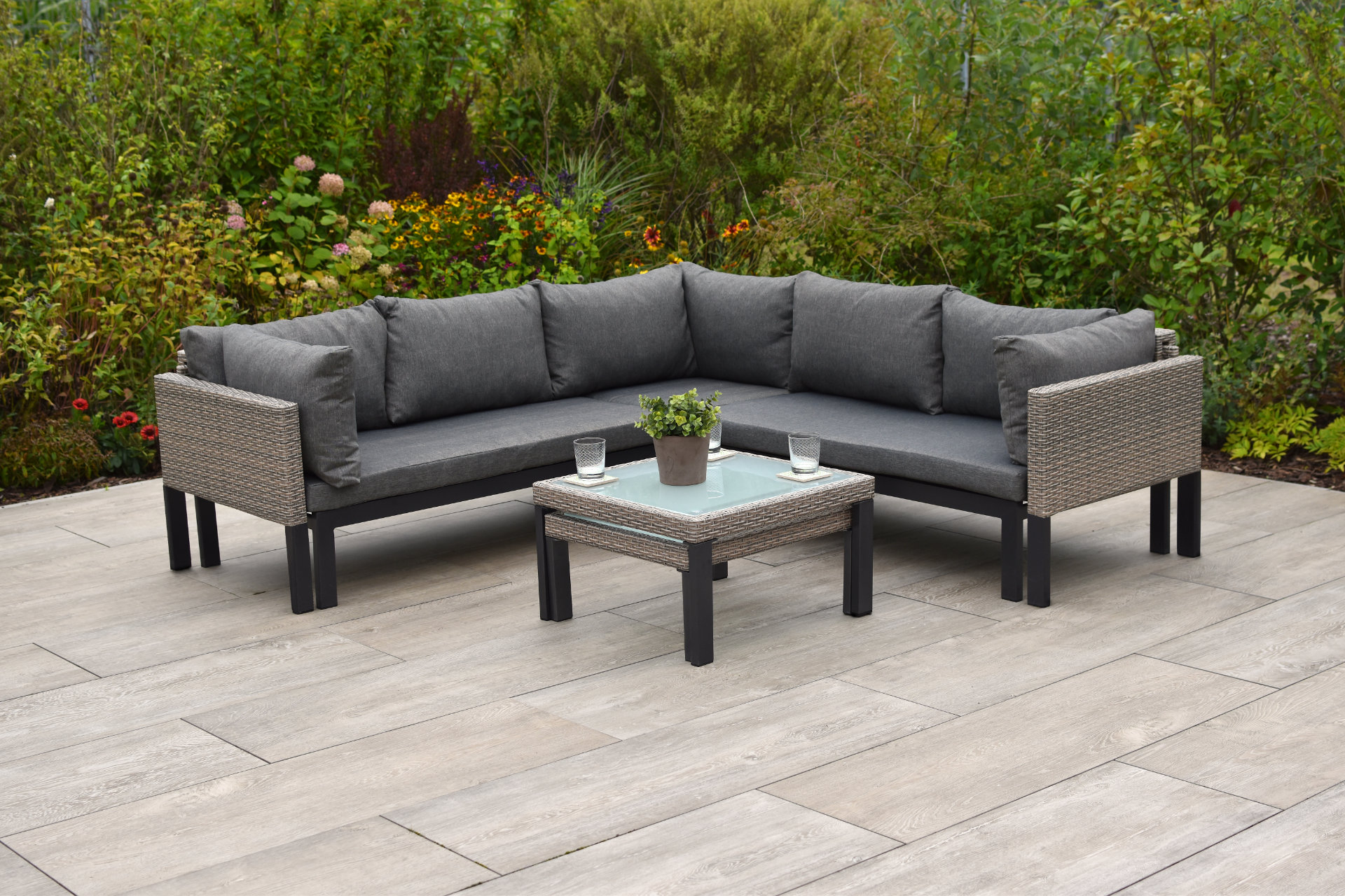 Prato Lounge Set, ausziehbare Sitzfläche