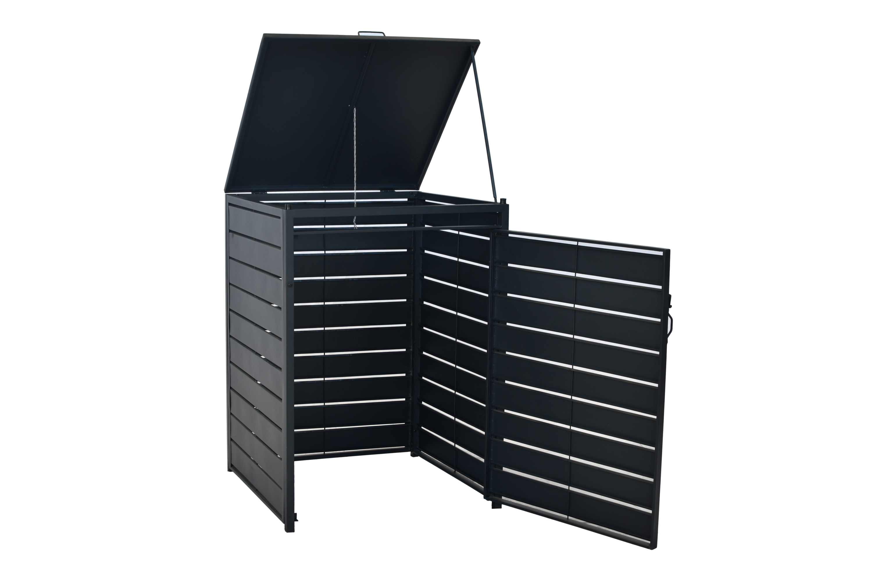 29140-209-2 Mülltonnenabdeckung Basis, 80-120 Litern, Aluminium/Stahl