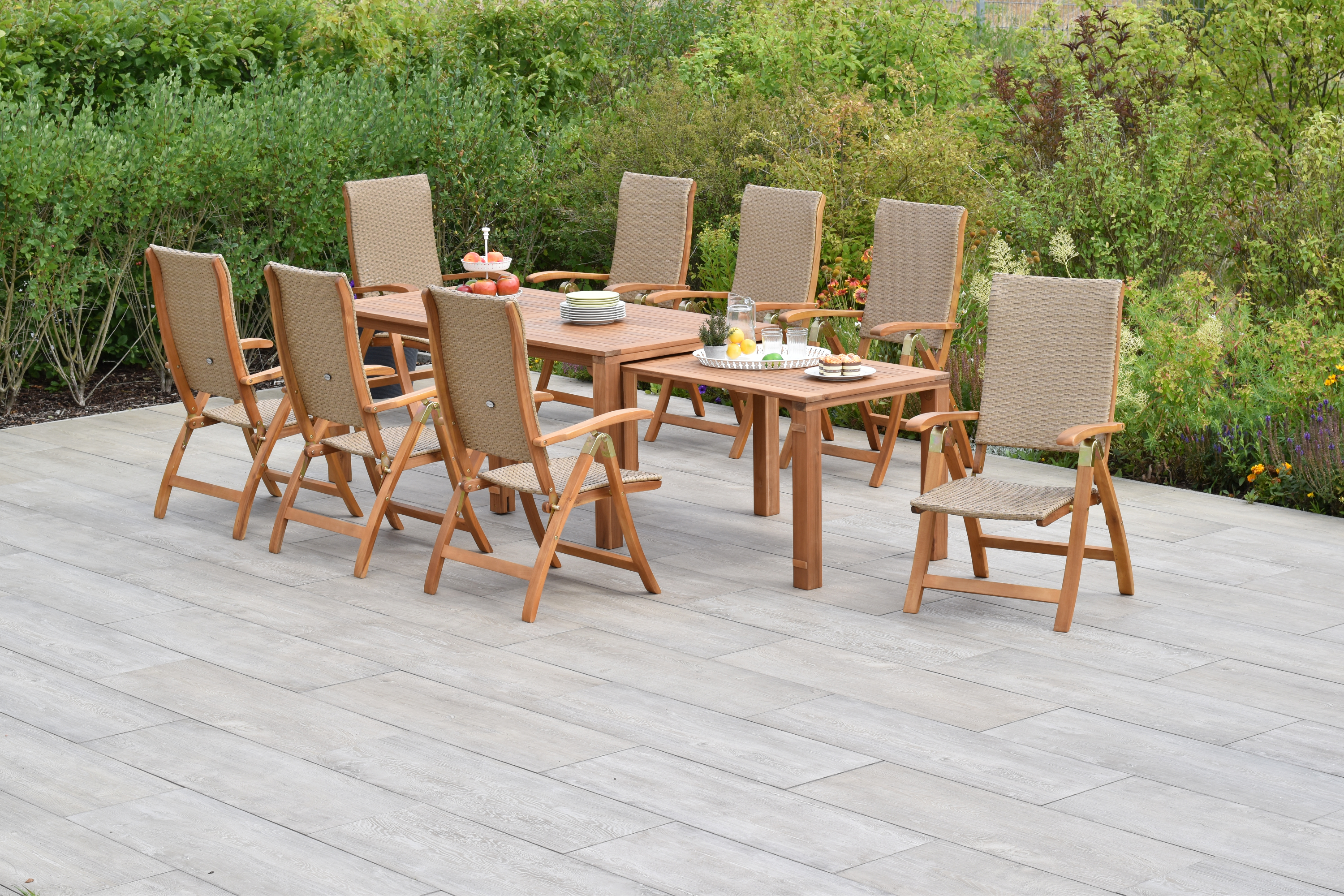 50904-264-1 Capri Set 9tlg., flexibler Ausziehtisch
