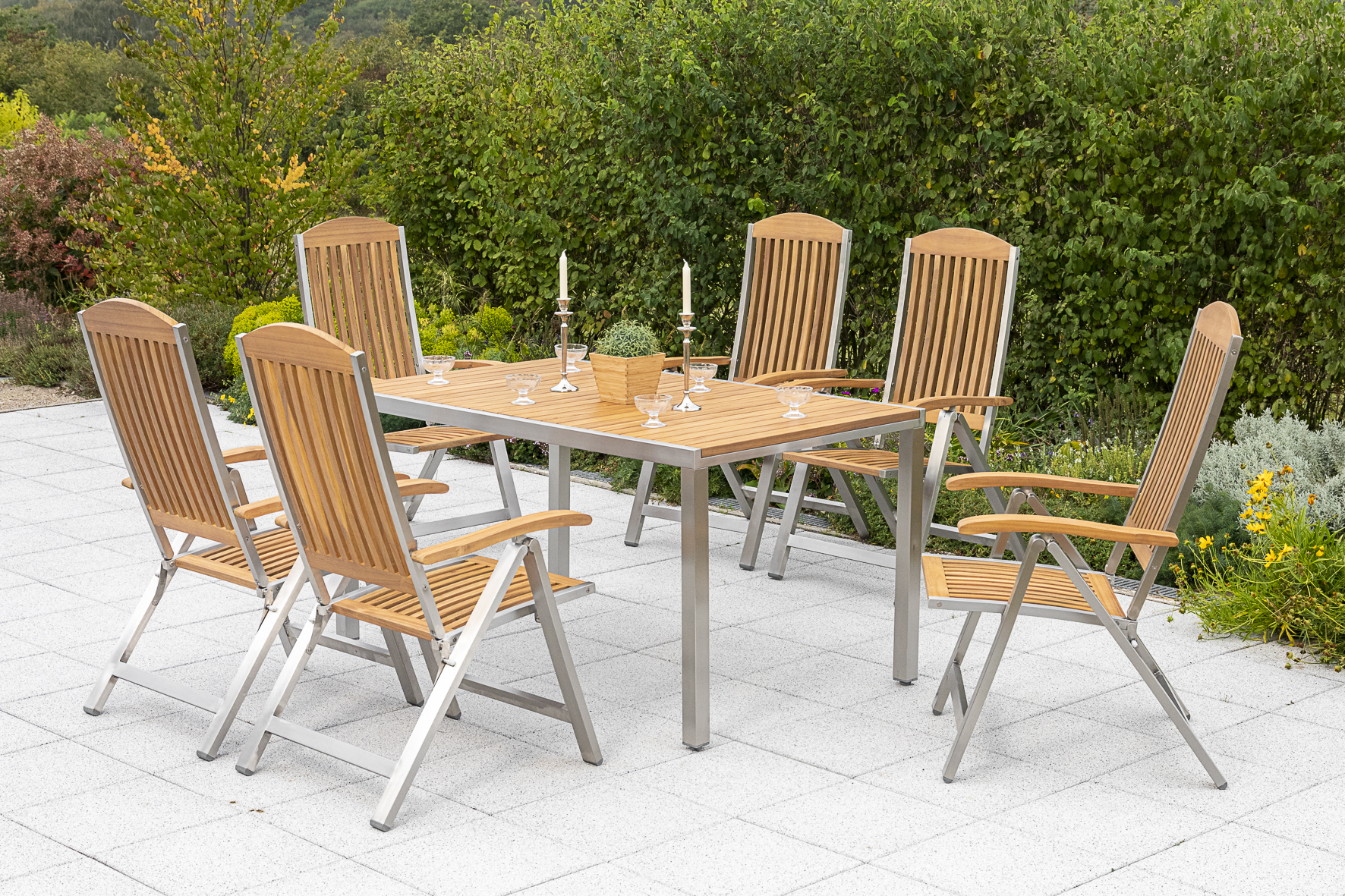 50242-011-1 Keros Set 7tlg., Klappsessel & 150 x 90 cm