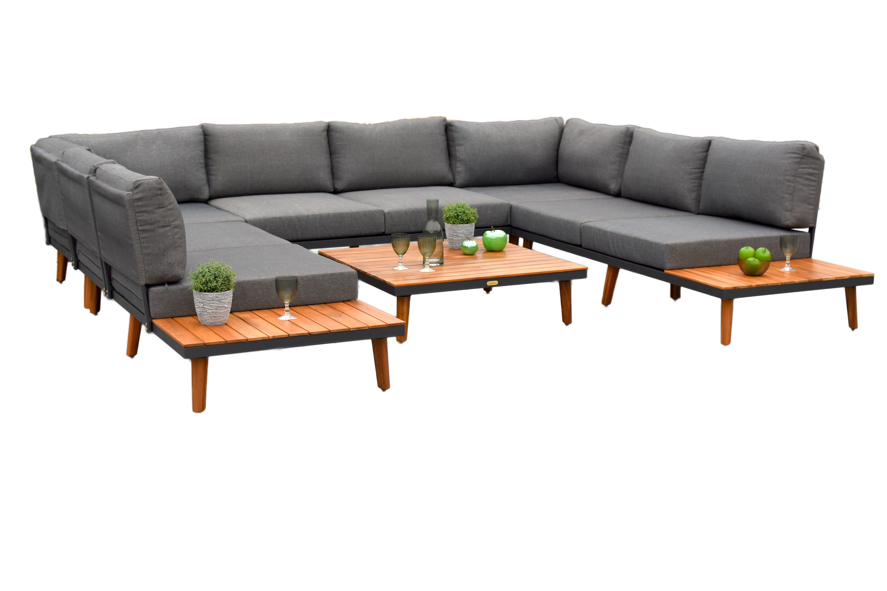 Akropolis Gartenlounge Set, Aluminium/Akazie Akropolis Gartenlounge Set, Aluminium/Akazie