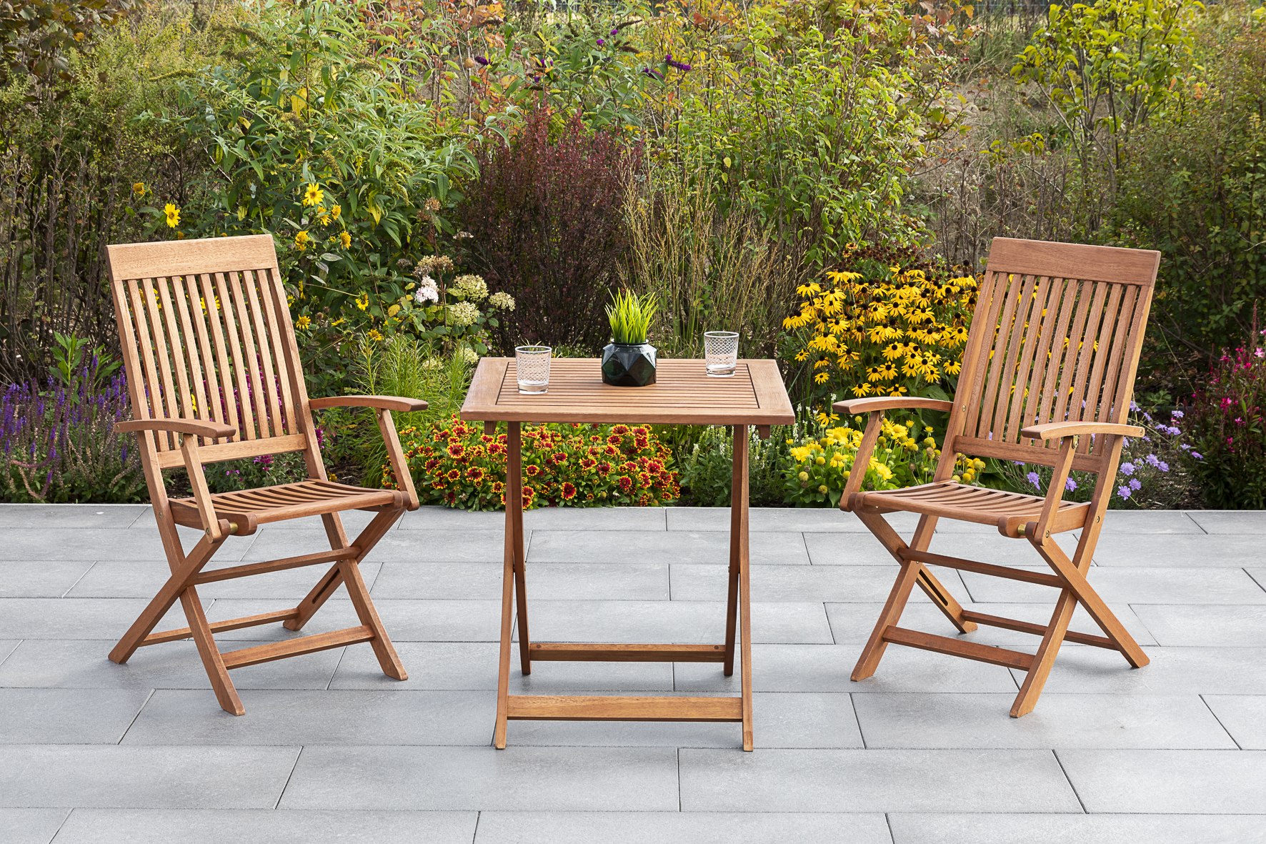 Comodoro Gartenmöbel Set 3tlg., 70 x 70 cm