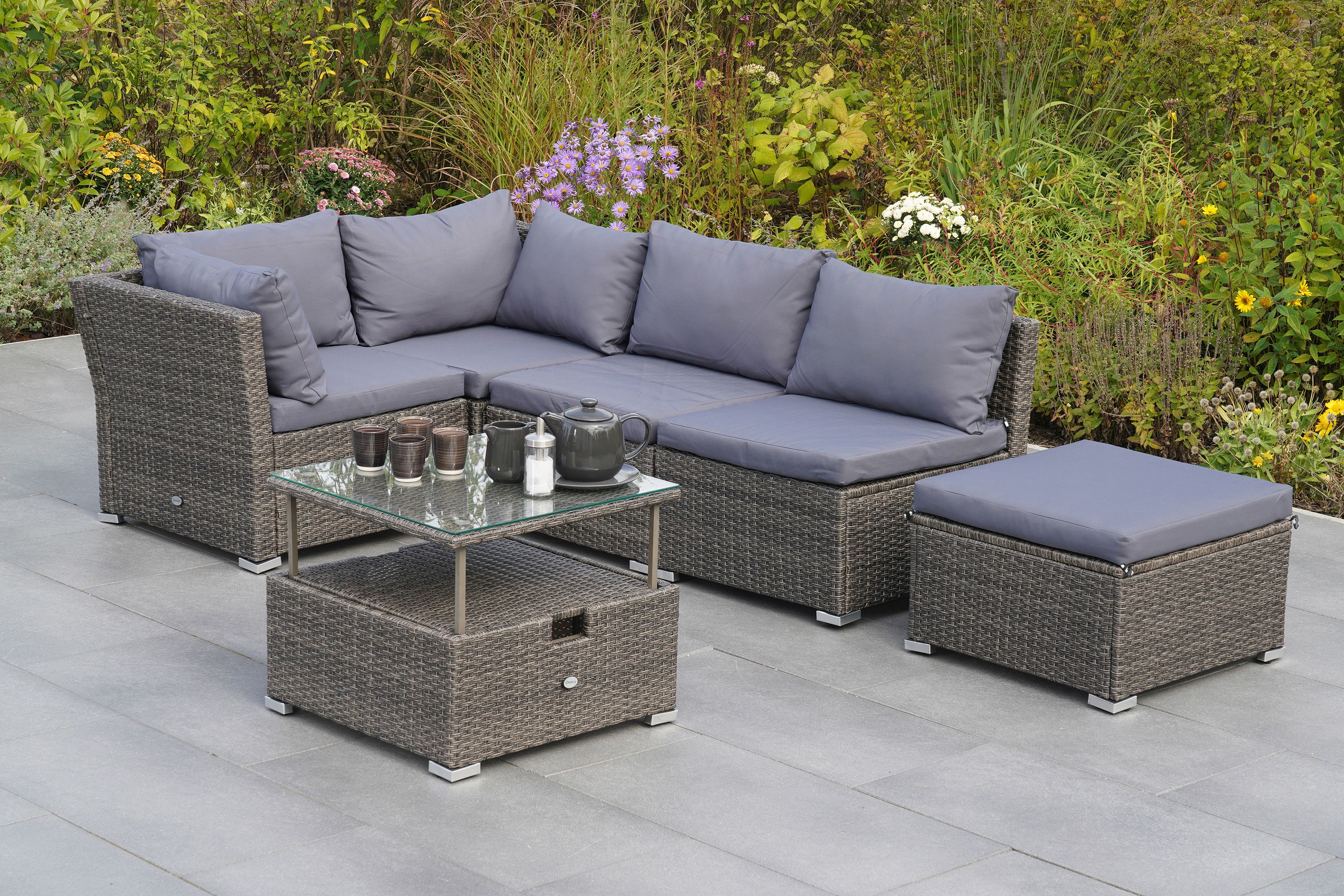 Malaga Lounge Set, diverse Aufstellmöglichkeiten