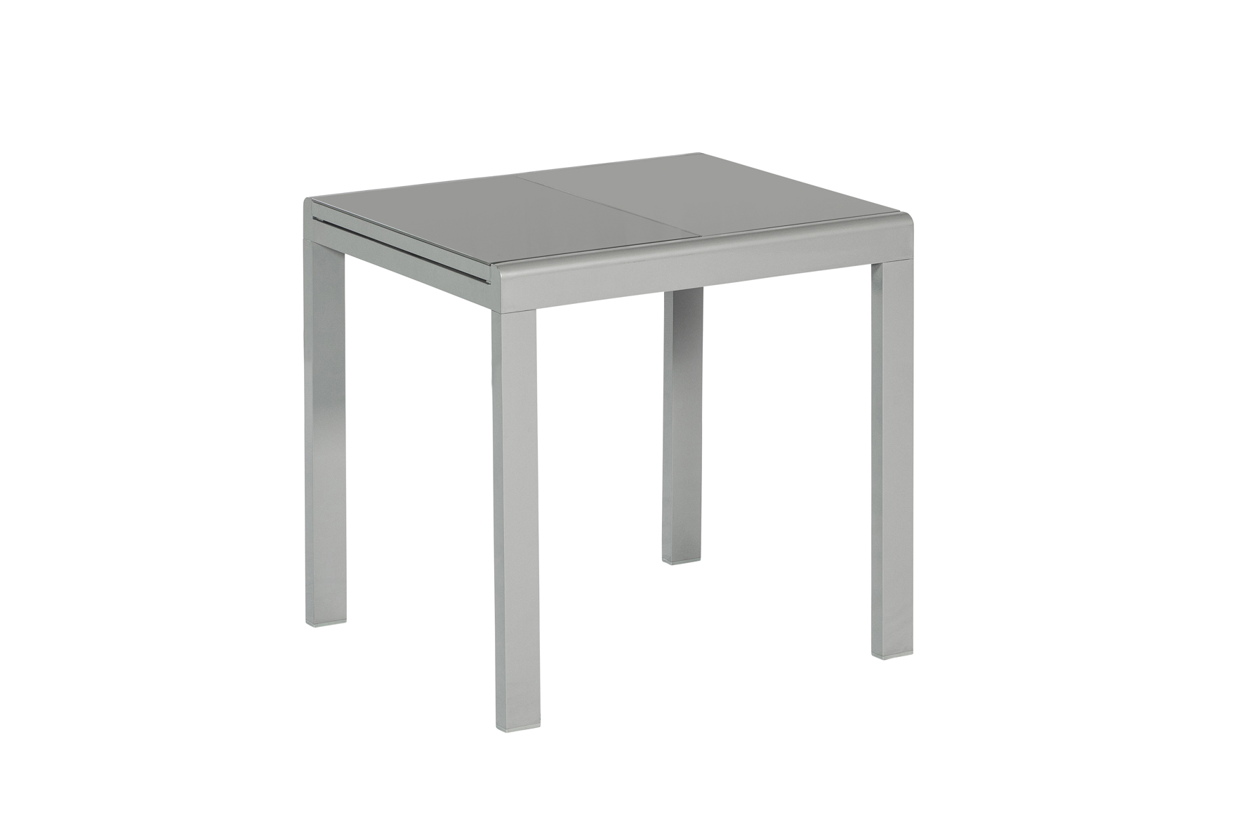 Semi Balkonausziehtisch, 80 (120) x 65 cm, silber