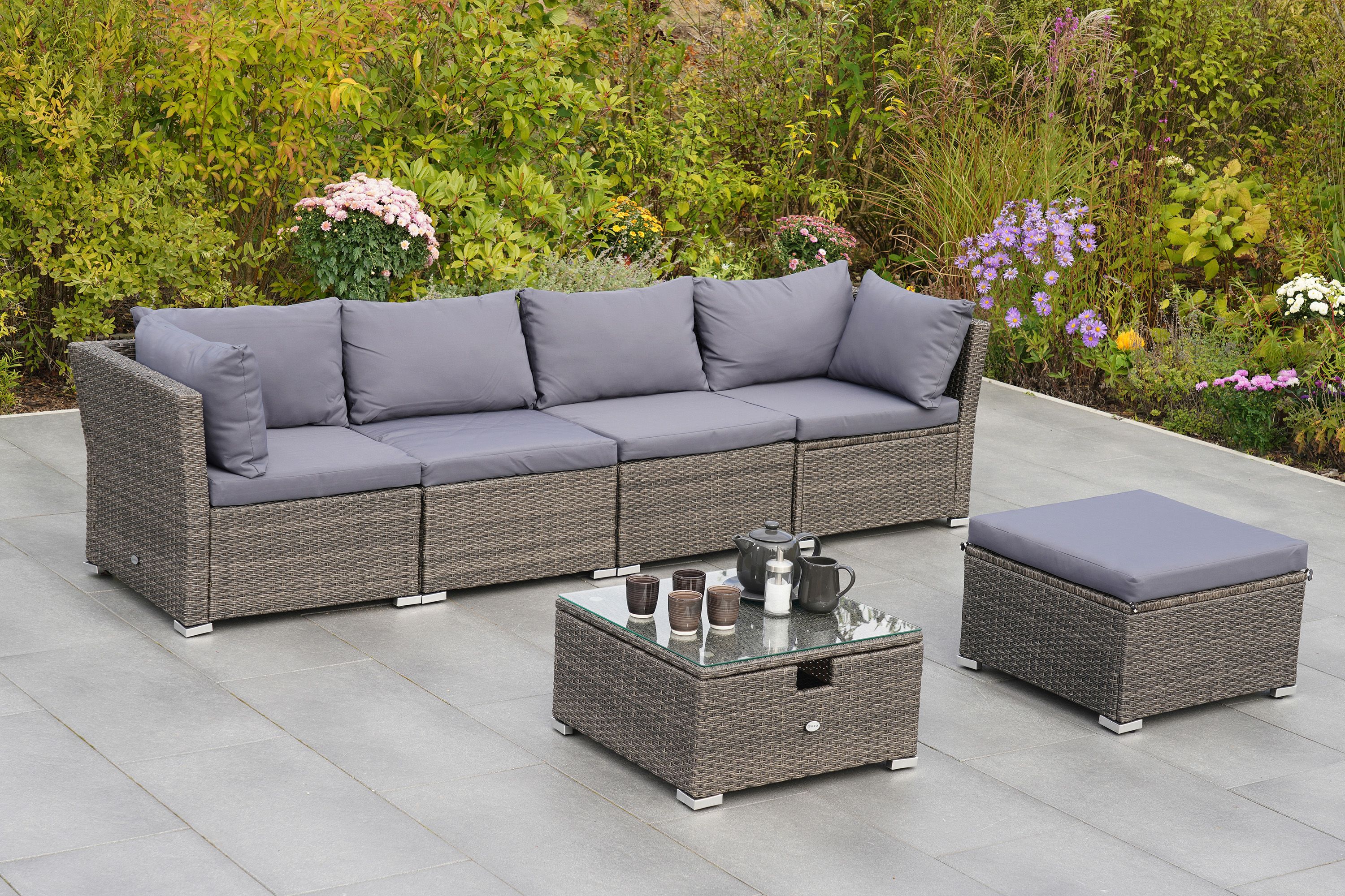 Malaga Lounge Set, diverse Aufstellmöglichkeiten