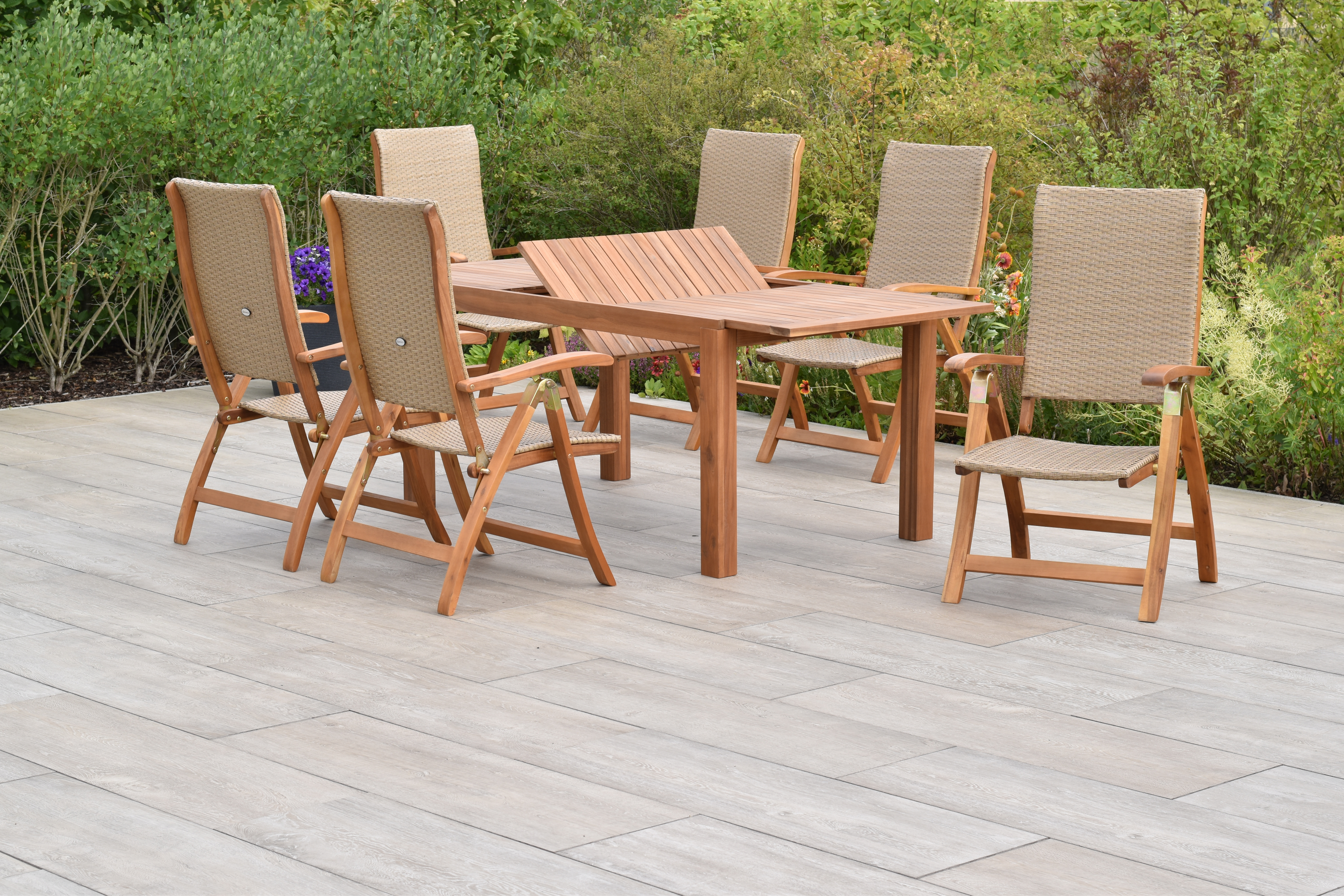 50456-264-2 Capri Set 7tlg., Ausziehtisch modern