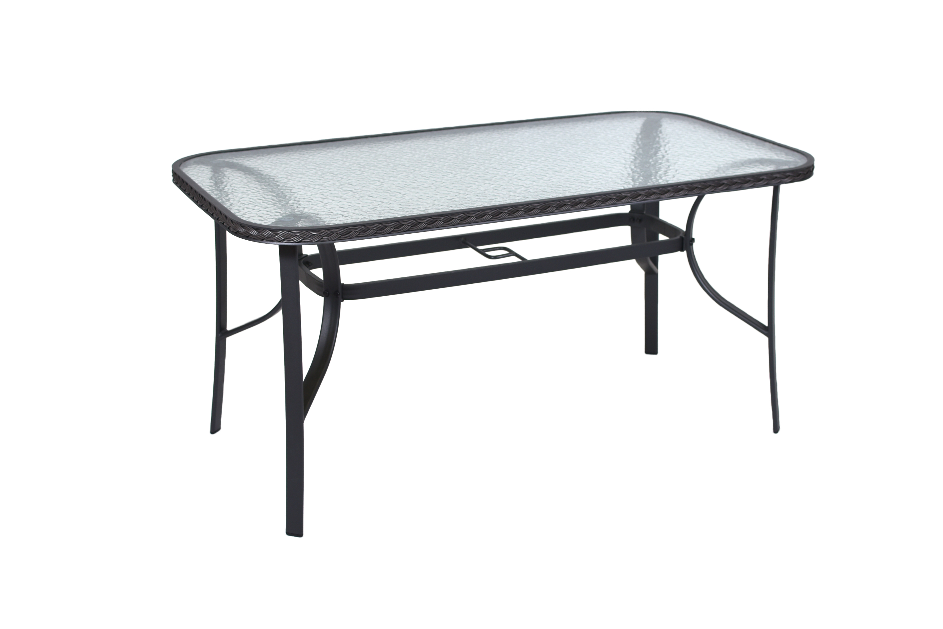 Roma Gartenmöbel Set 7tlg., 150 x 80 cm, grau