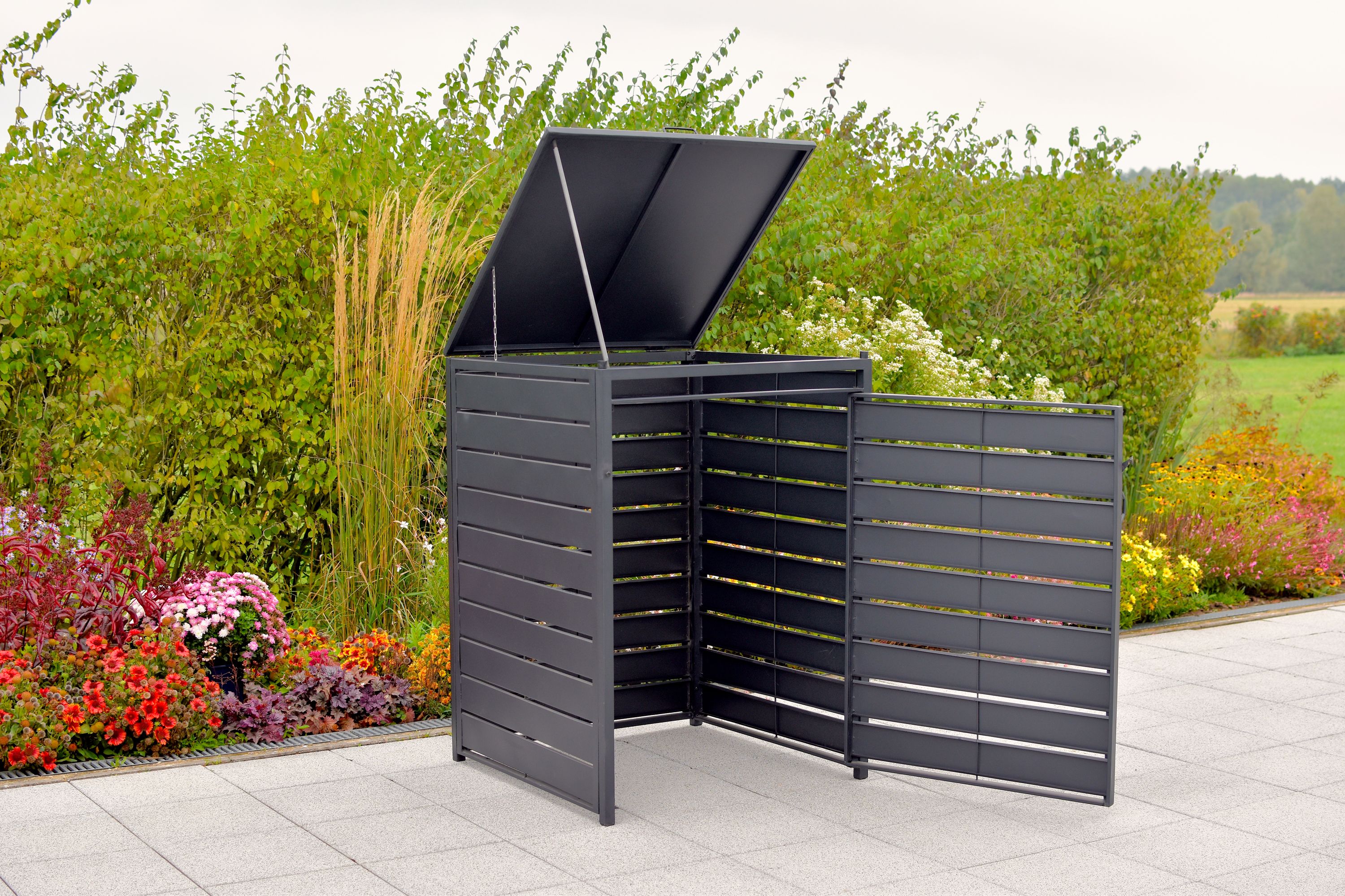 Mulltonnenabdeckung-Basis-gross-29143-209-MX-HD-2 Mülltonnenabdeckung Basis, 80-120 Litern, Aluminium/Stahl