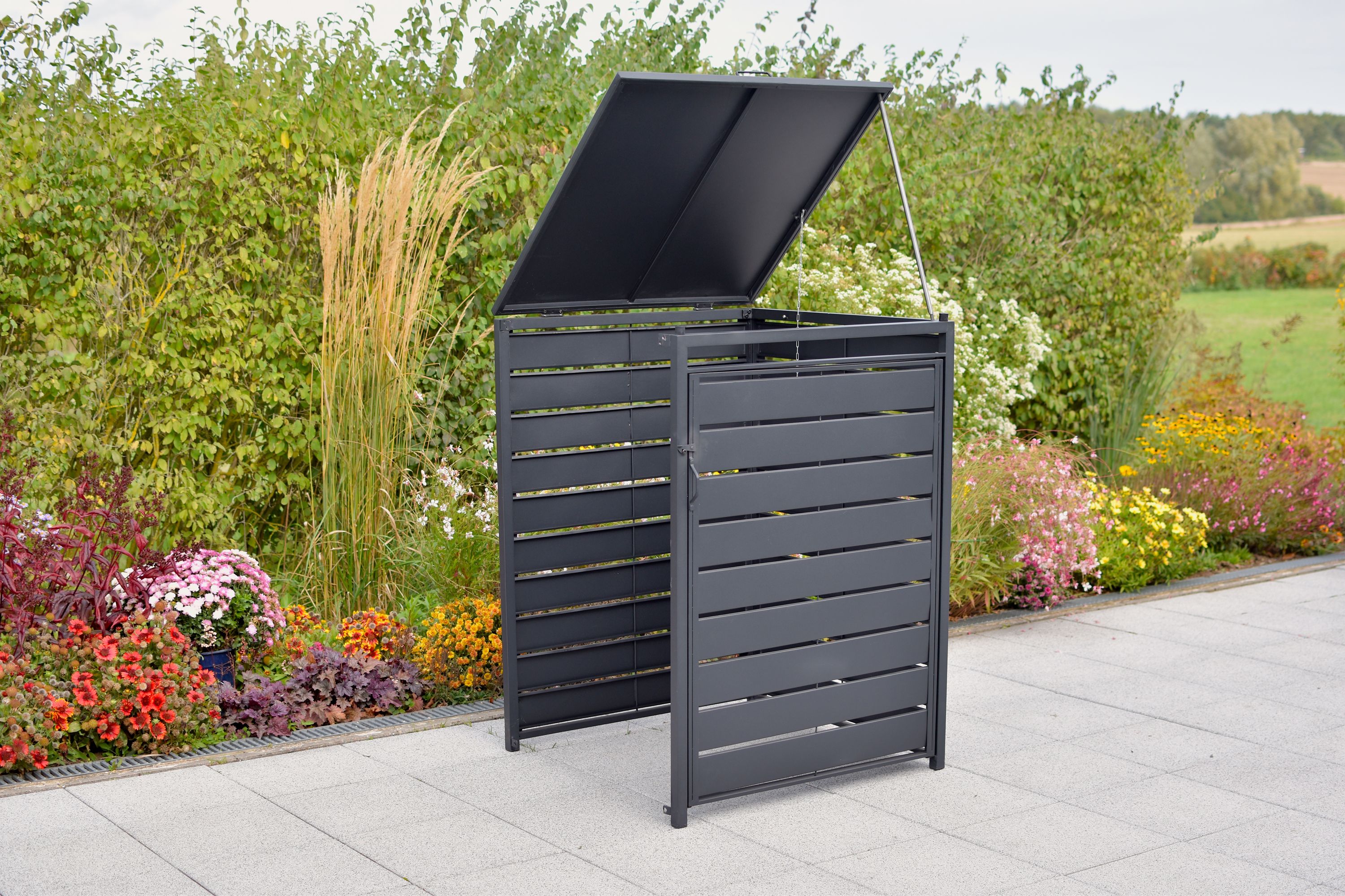 Mulltonnenabdeckung-Anbau-gross-29144-209-MX-HD-2 Mülltonnenabdeckung Erweiterung, 240 Litern, Aluminium/Stahl