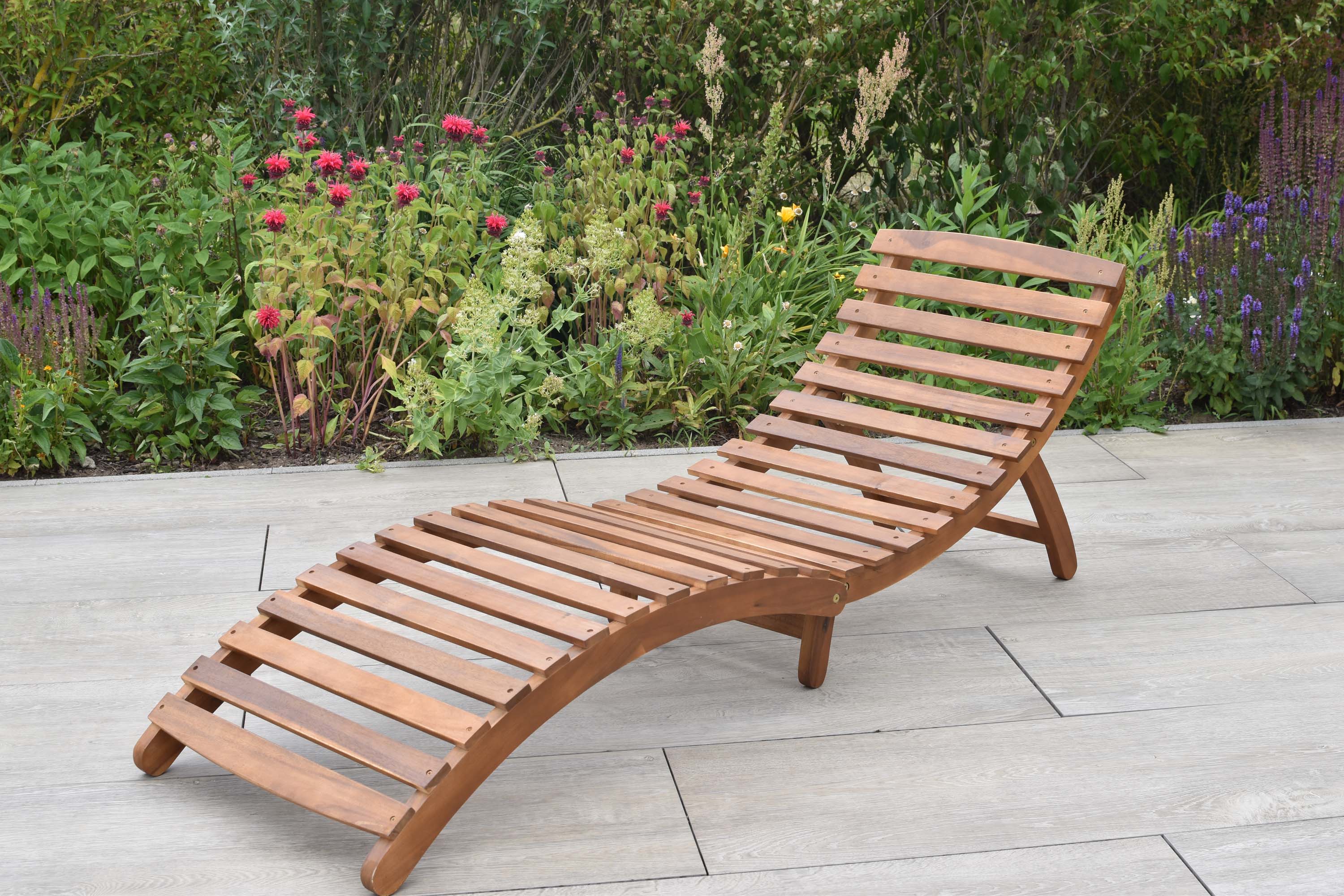 Gartenliege Honopu inkl. Auflage, Akazie Gartenliege Honopu inkl. Auflage, Akazie