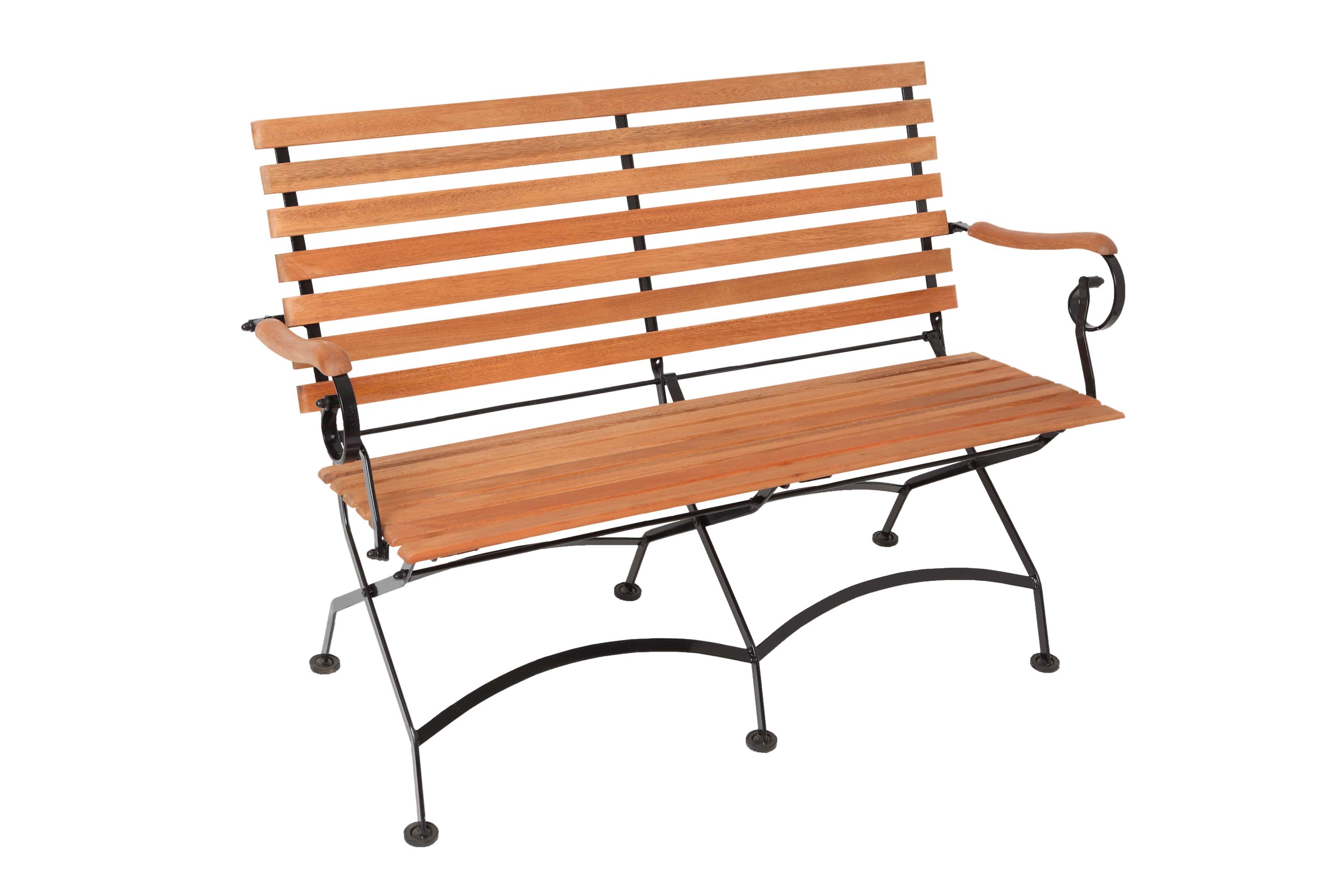 Schlossgarten Gartenmöbel Set 4tlg., Klappstühle, Bank & 120x80 cm