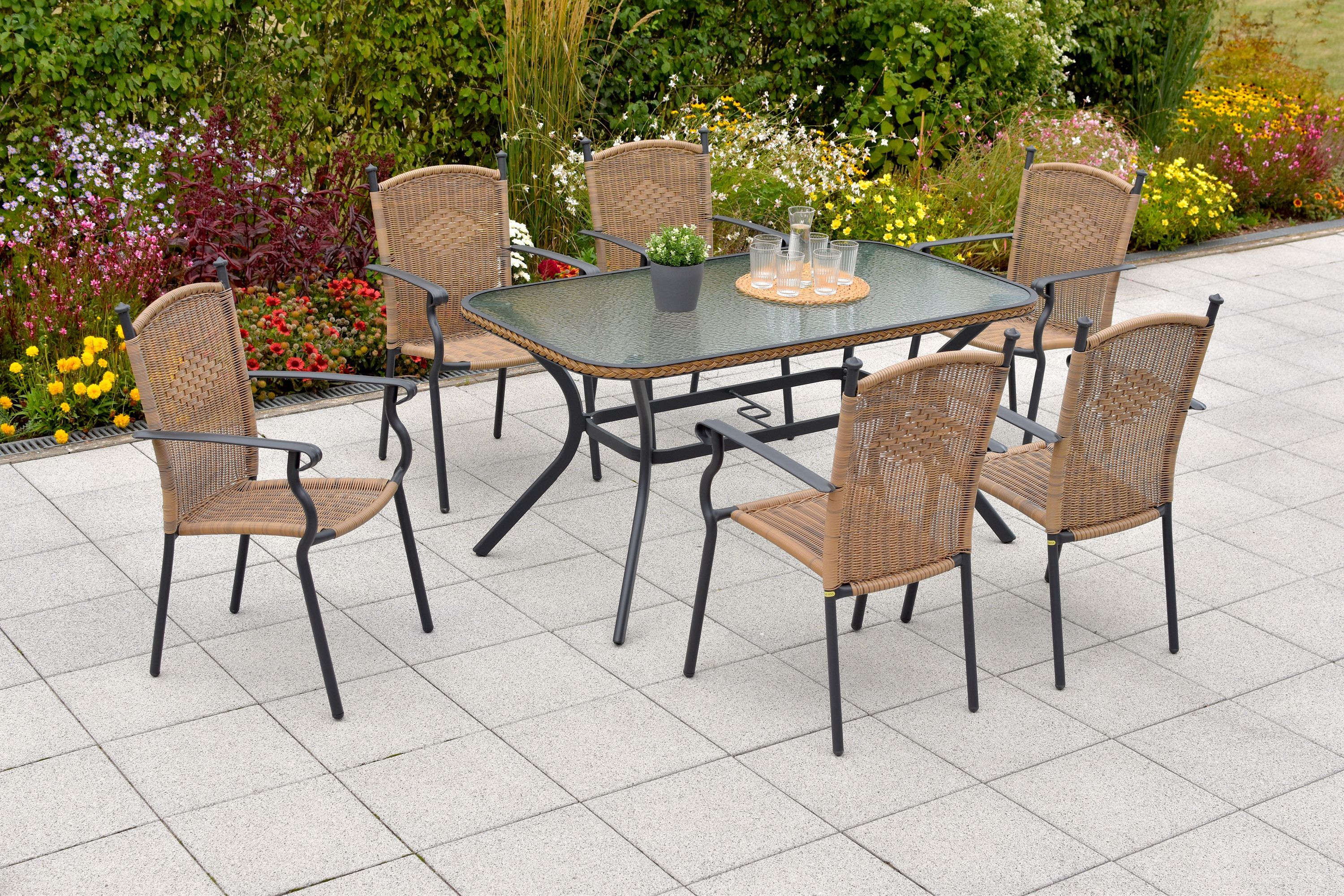 50736-211-1 Roma Set 7tlg., 150 x 85 cm, natur
