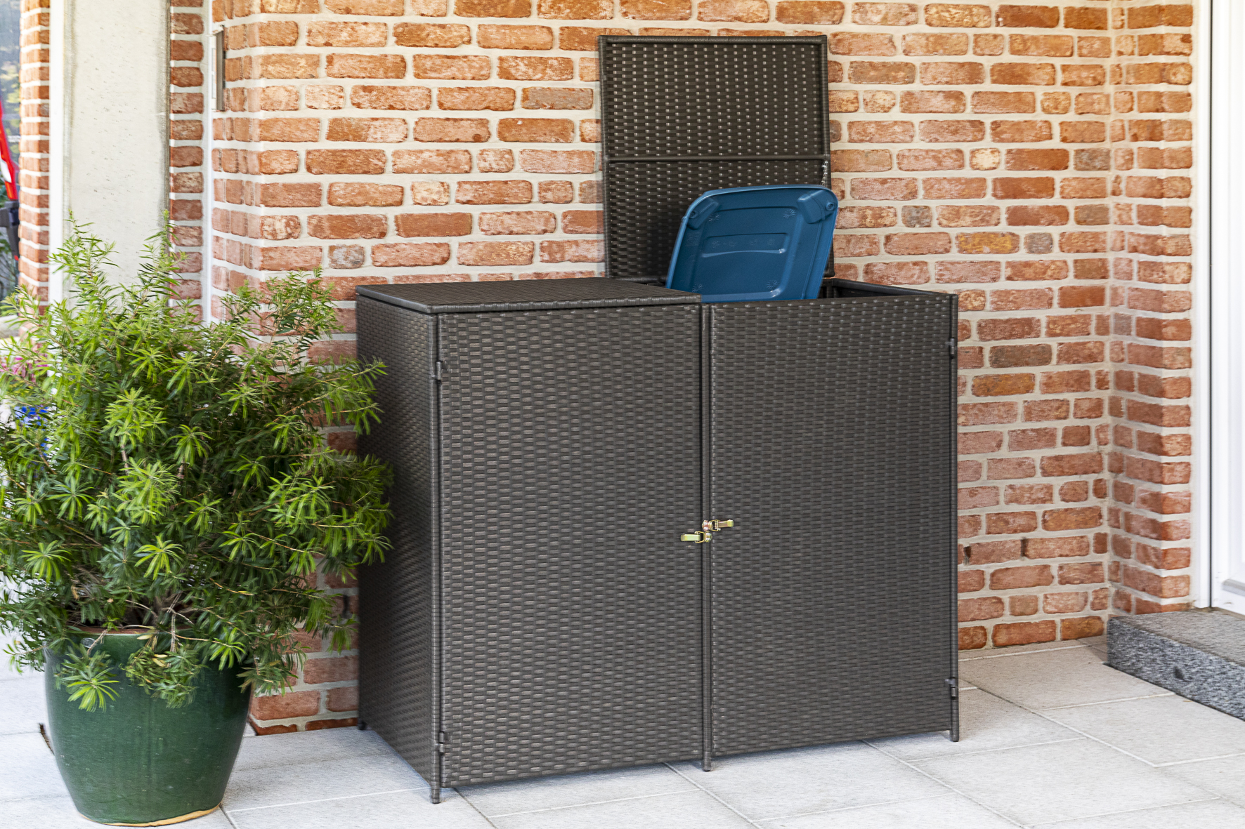 28948-209-3 Mülltonnenabdeckung 2er, 240 Liter, grau