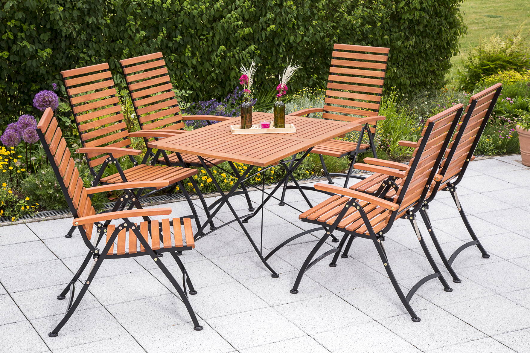 50146-217-1 Schlossgarten Set 7tlg., Klappsessel & 120 x 80 cm