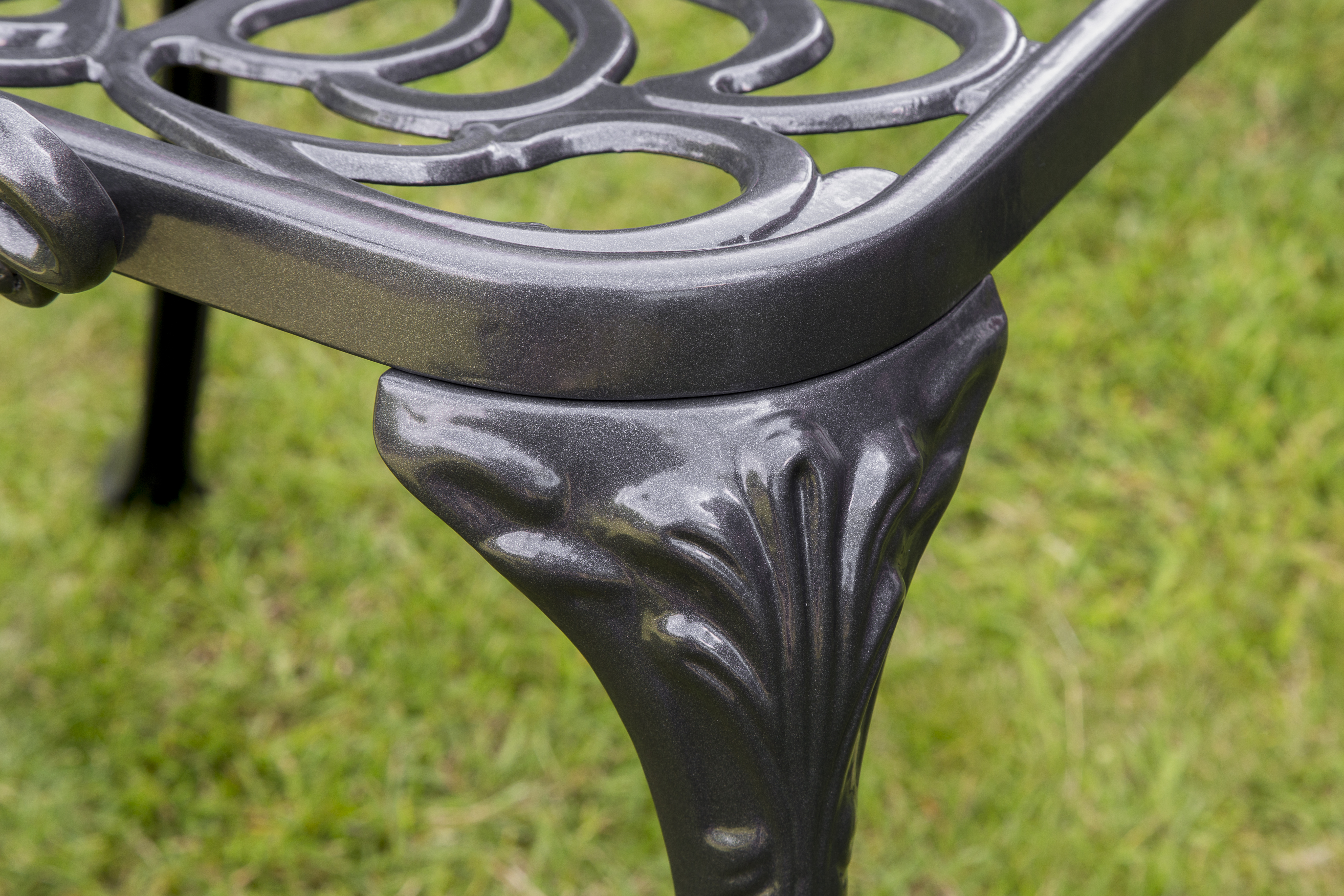 Lugano Gartenmöbel Set 5tlg., Aluminiumguss, graphit