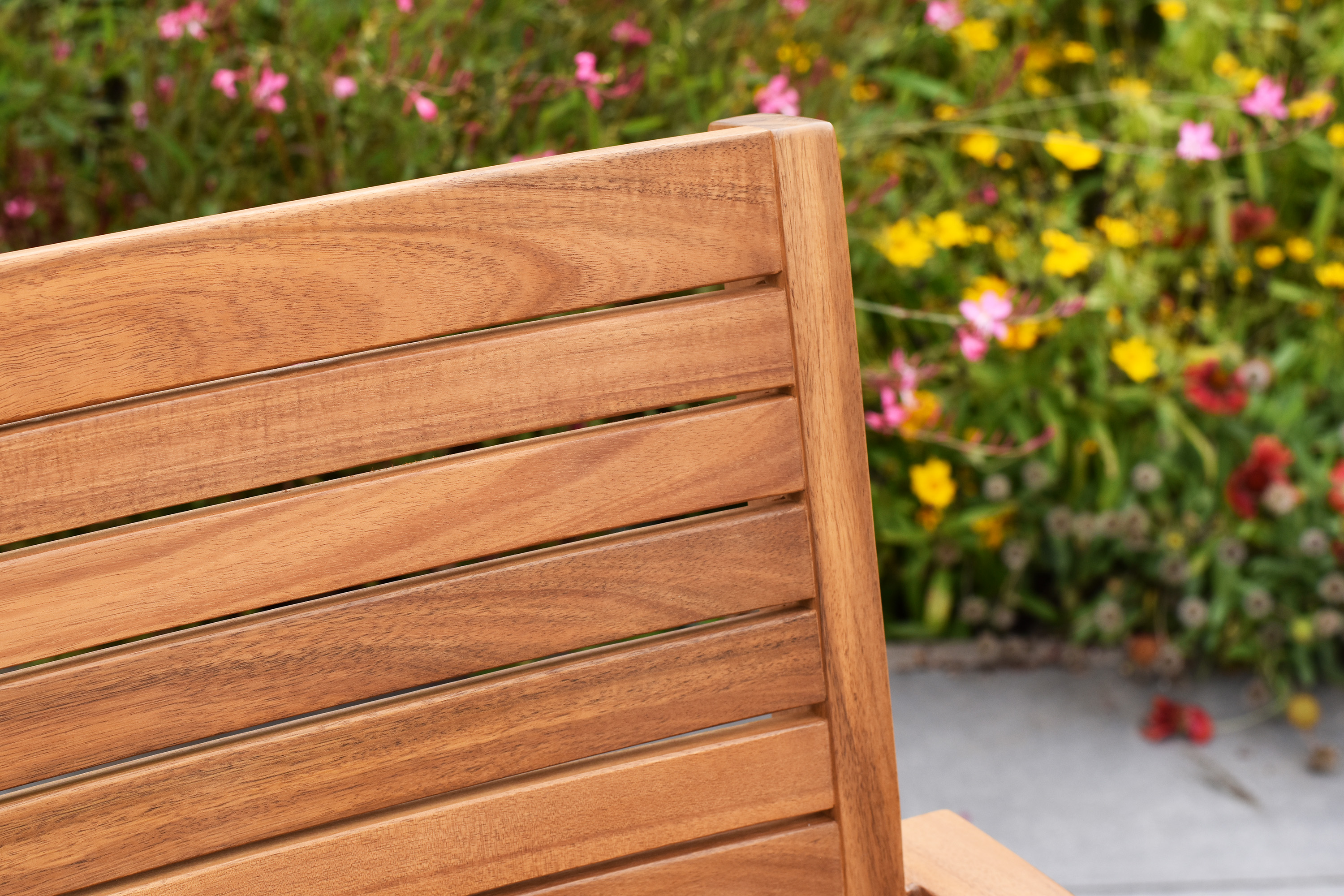 Batavia Gartenmöbel Set 9tlg., 4 Stapelsessel, 4 Auflagen, Tisch 185 x 90 cm